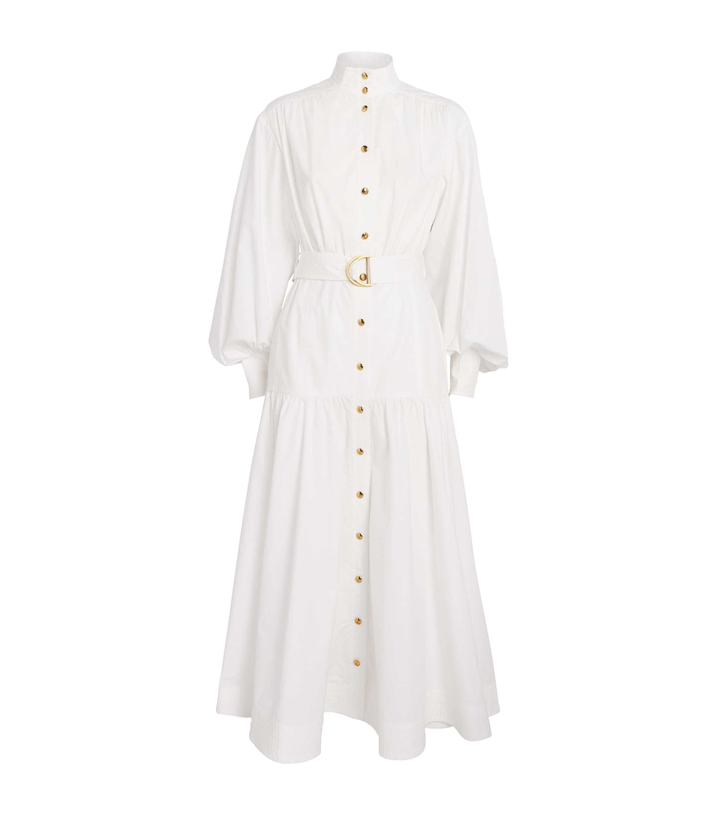 Zimmermann Utility Midi Dress In White