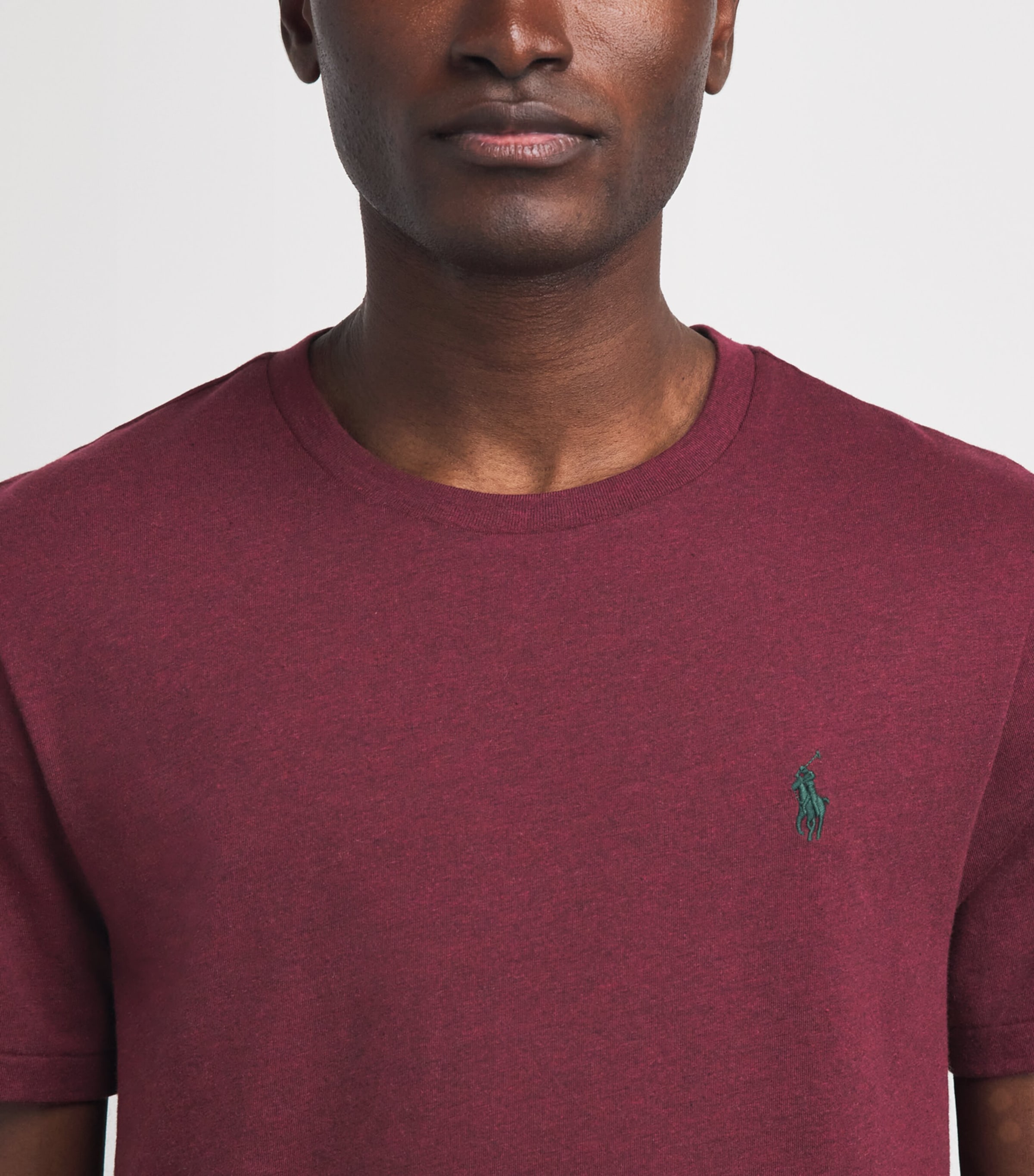 Polo Ralph Lauren Mens Cotton Custom Slim-Fit T-Shirt Sprng Wn Hther Image 3