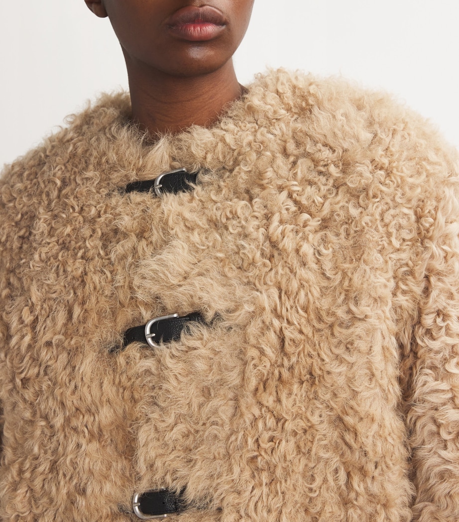 Shearling Sabrina Jacket LTBROWN Image 6