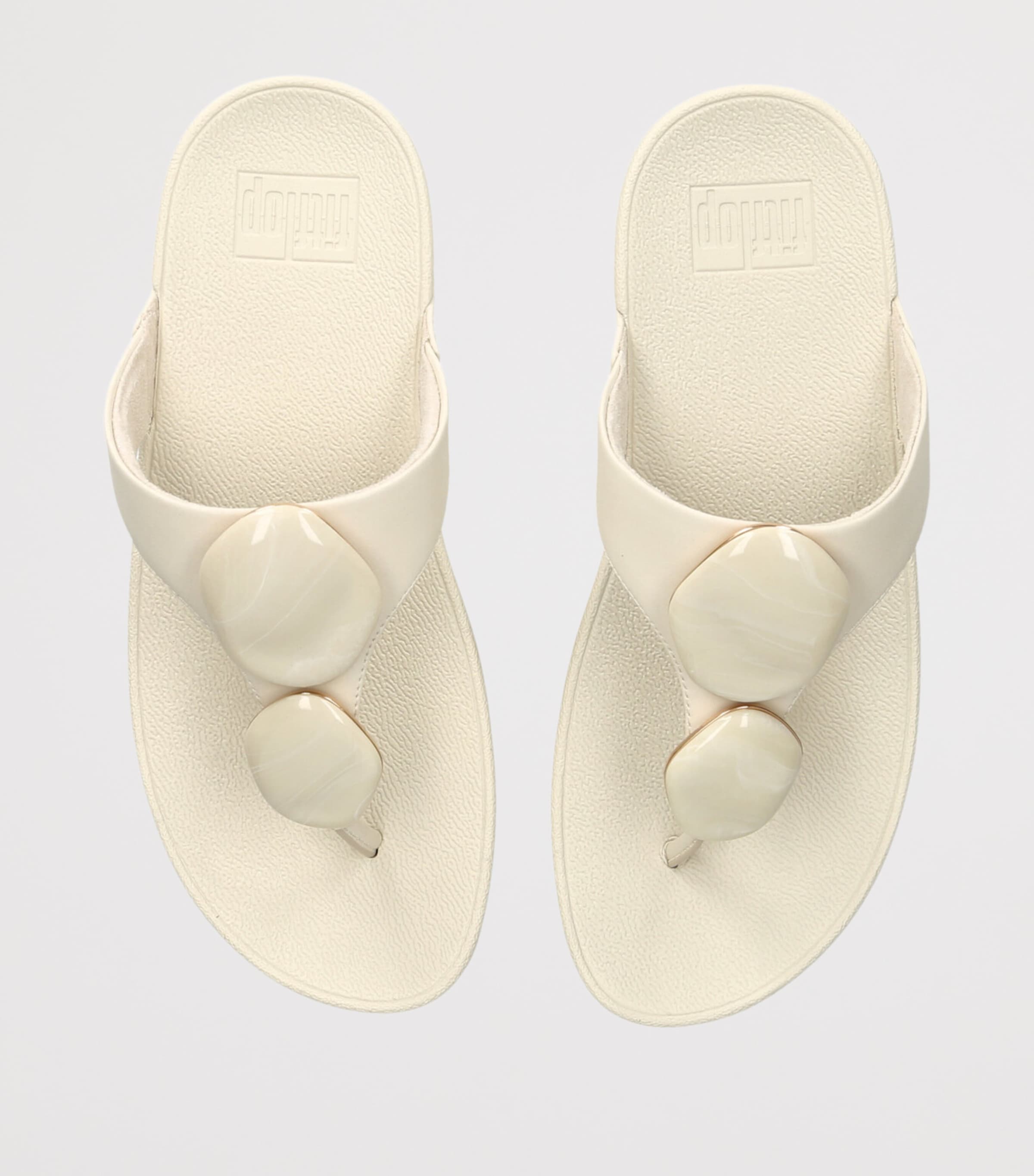 FitFlop Marble Stone Lulu Toe-Post Sandals Bone Image 4