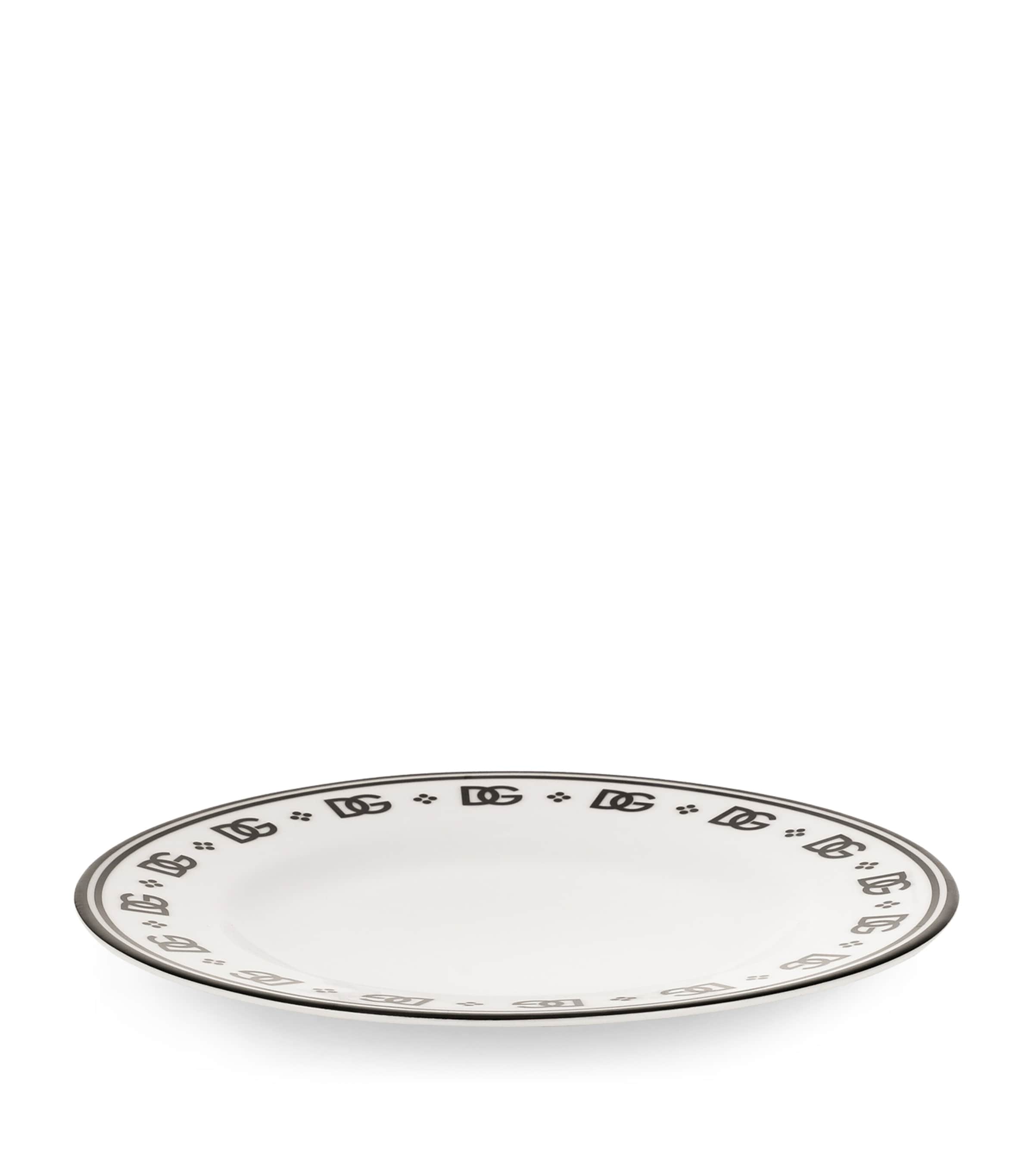Set of 2 DG Logo Bread Plates (21cm) U0082-DG LOGO BORDO Image 2
