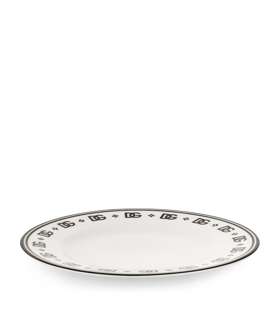 Set of 2 DG Logo Bread Plates (21cm) U0082-DG LOGO BORDO Image 2