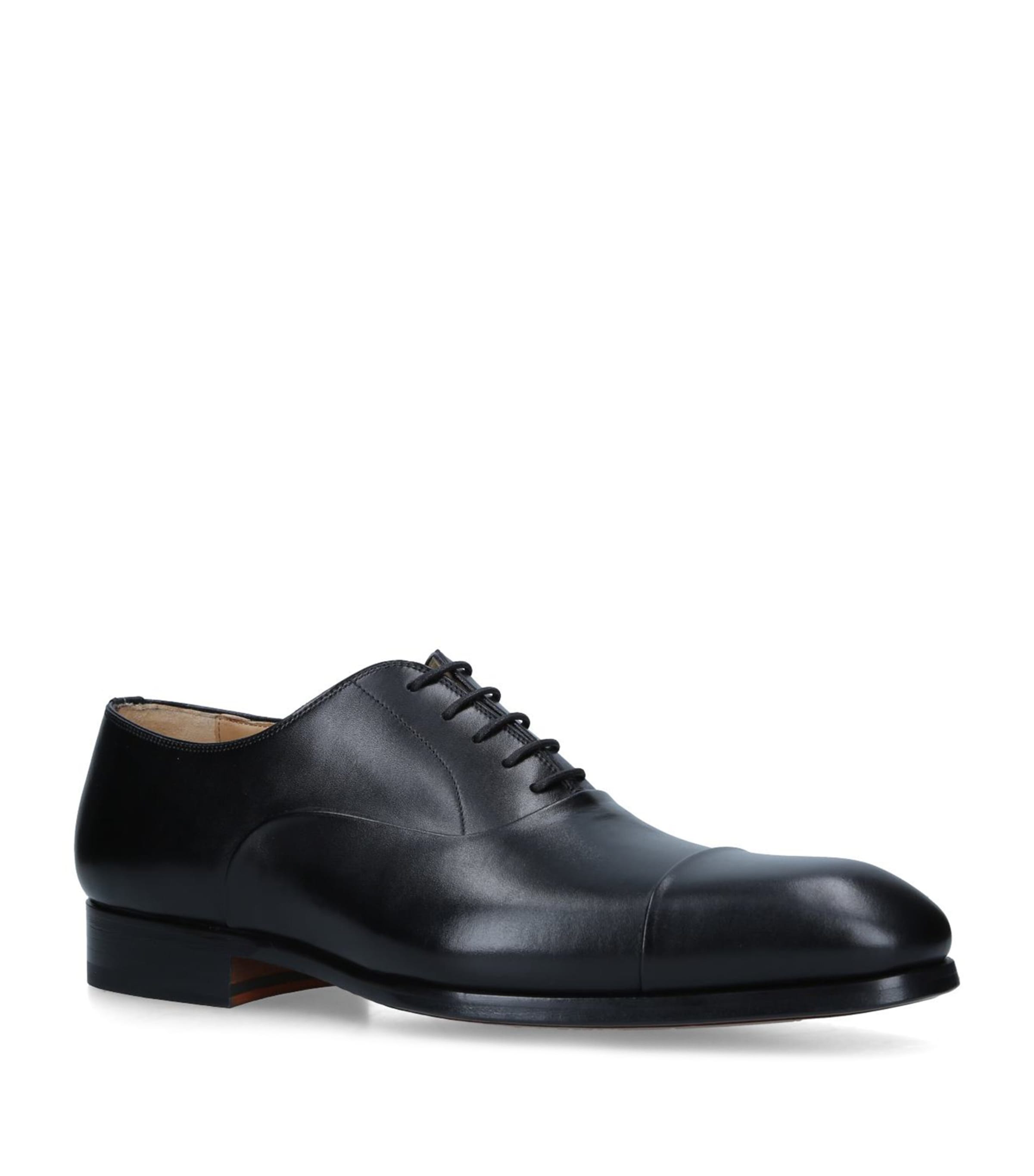 Leather Oxford Shoes BLACK Image 3