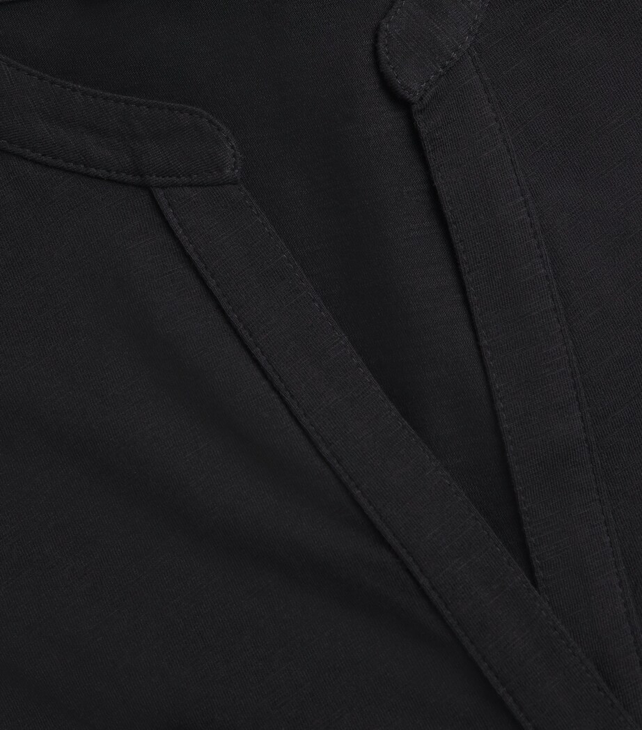 ME+EM Womens Organic Cotton V-Neck Top Black Image 6