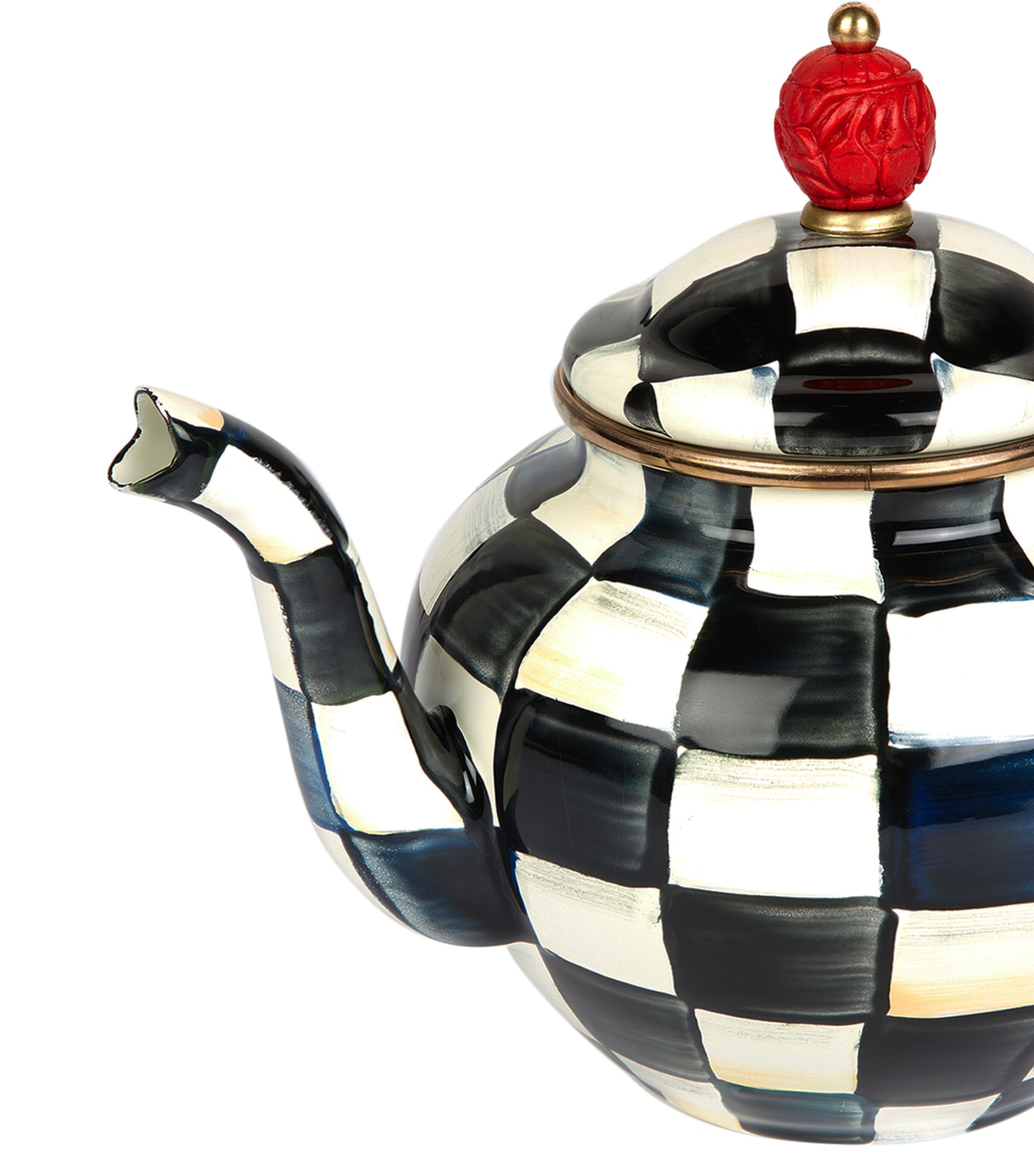 Courtly Check Teapot BLACK Image 4