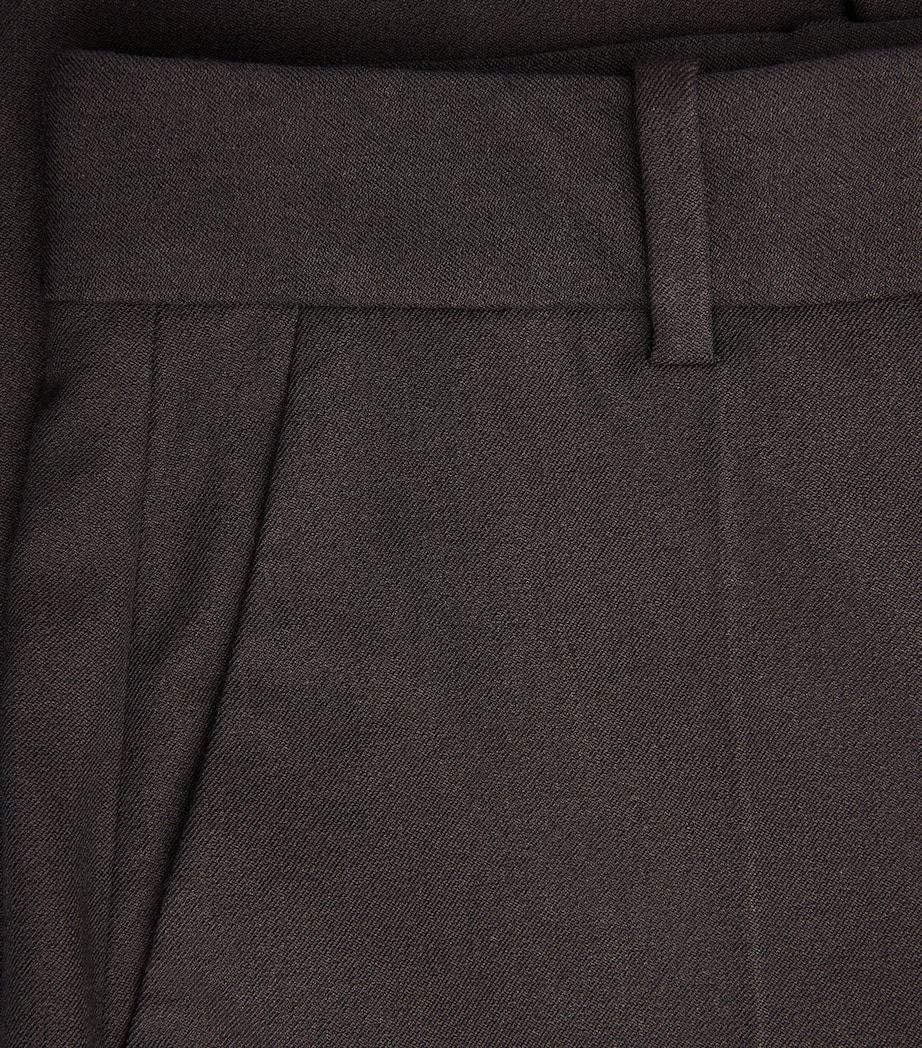 Joseph Womens Stretch-Gabardine Tafira Flared Trousers Cocoa Image 5