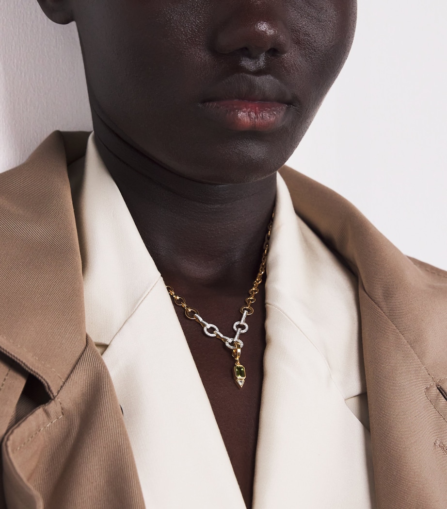 Yellow Gold, Peridot and Diamond August Charm YELLOW GOLD Image 2