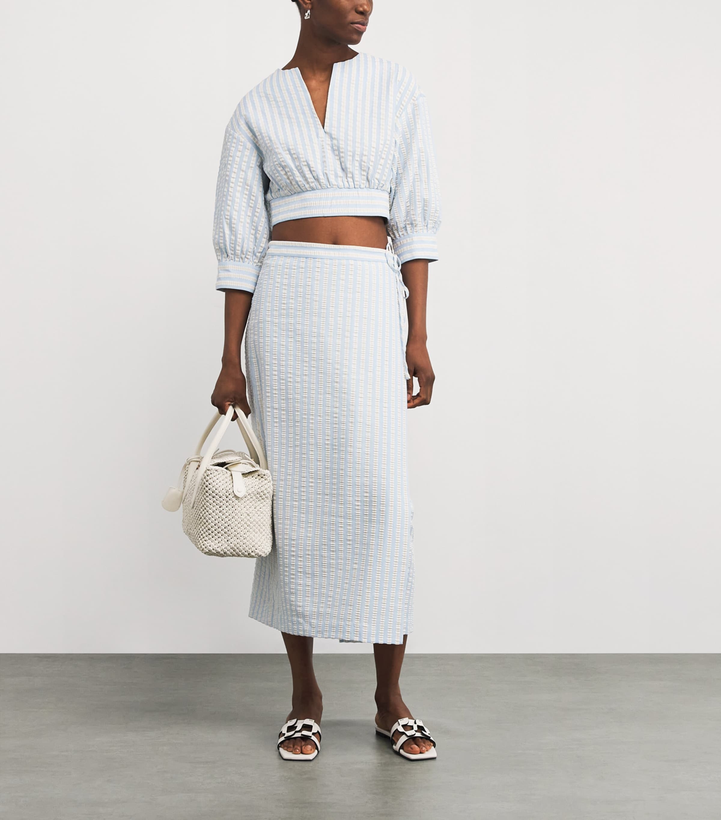 Leather Monogram Slides IVORY Image 6