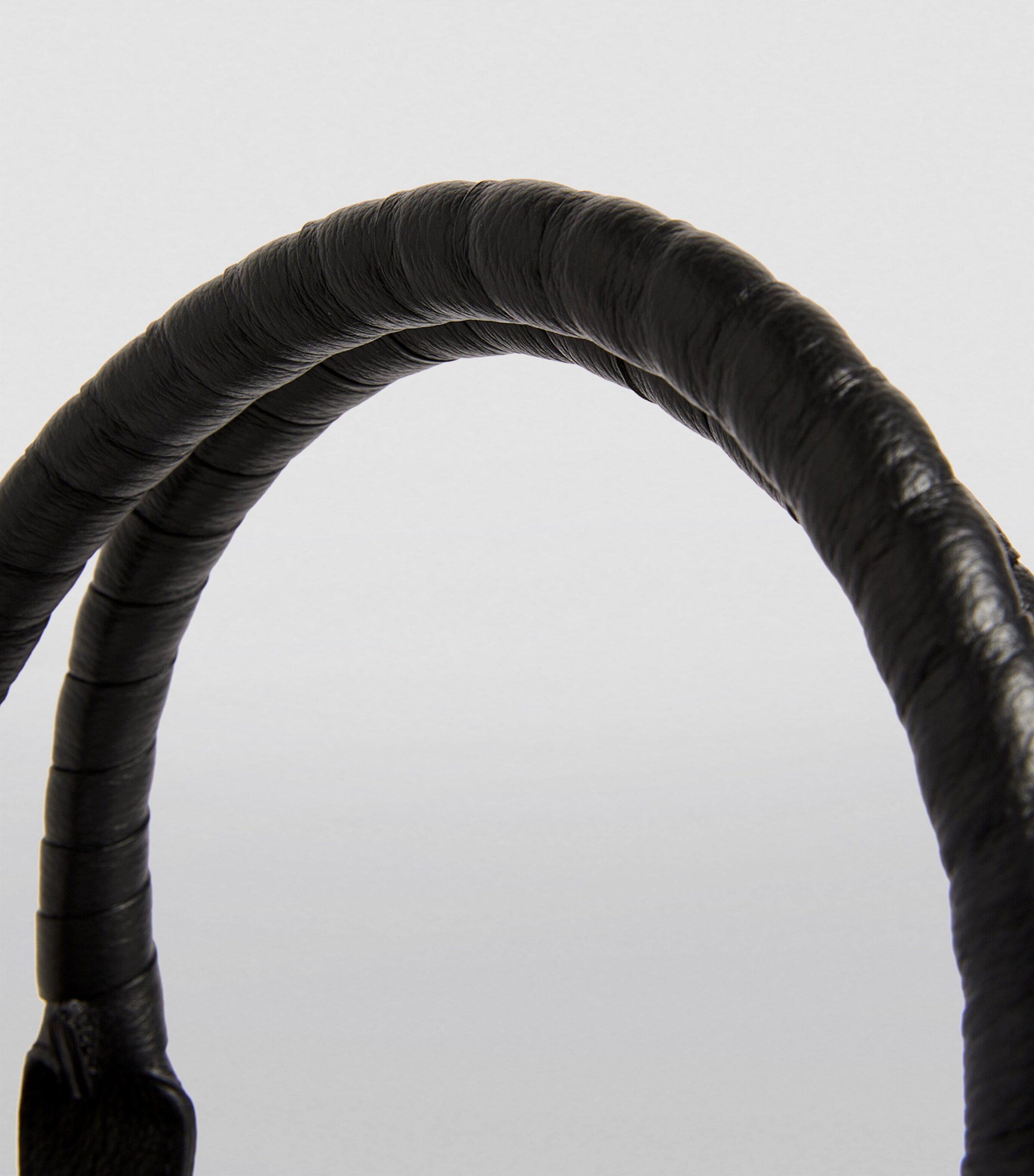 Leather Marcie Top-Handle Bag CARRY BLACK Image 3