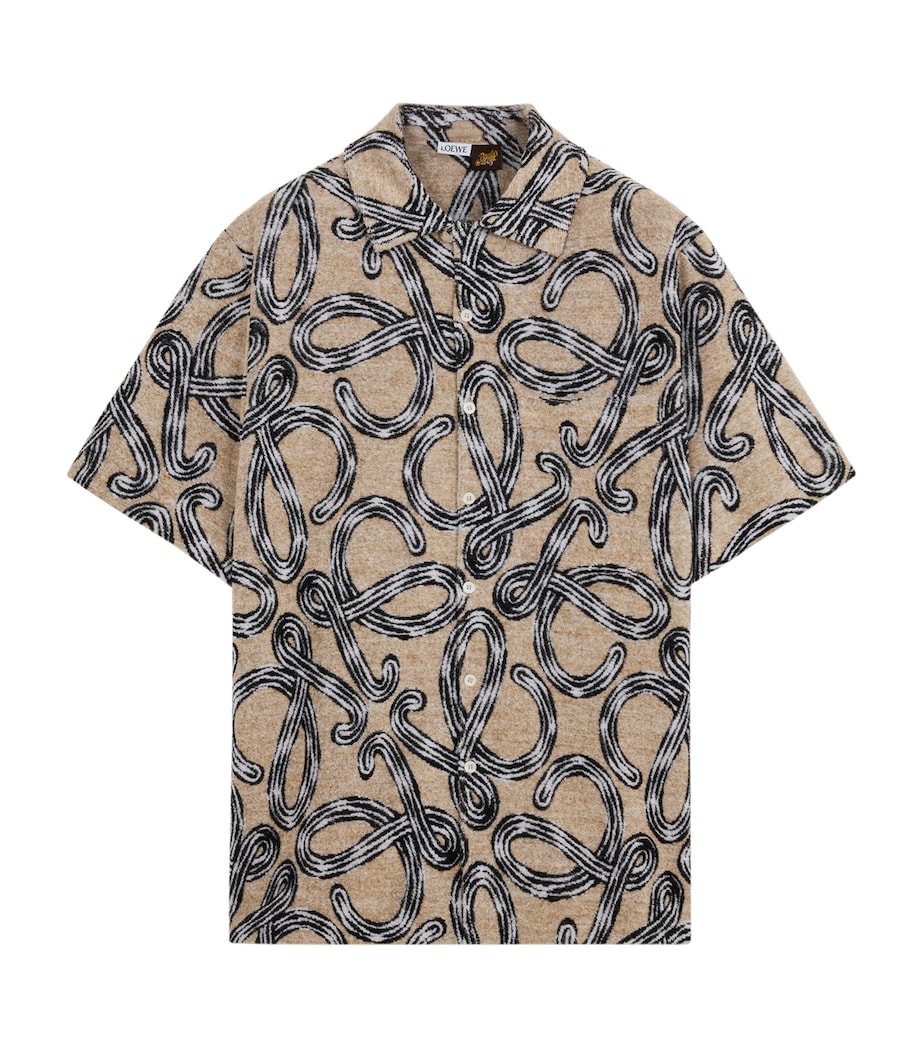 LOEWE Mens x Paula’s Ibiza Terry Anagram Shirt Beige/black Image 1