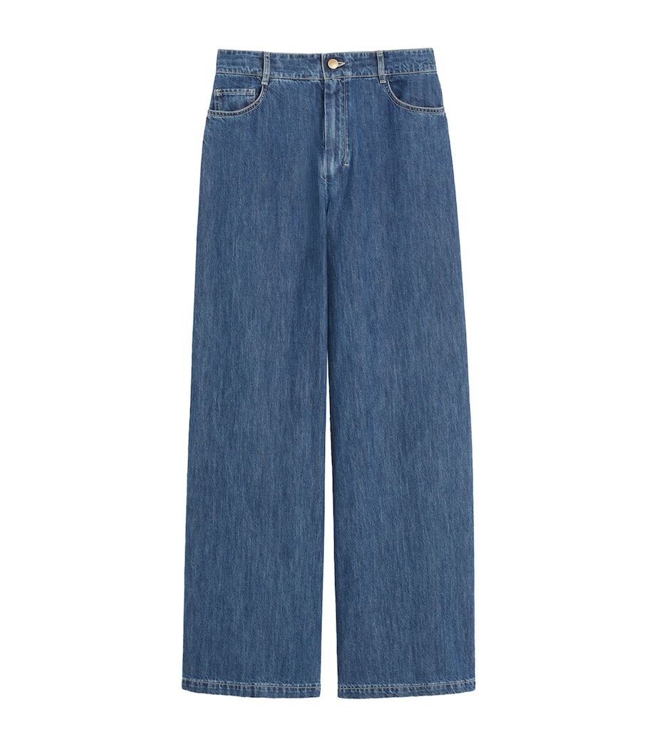 Max Mara Womens Wide-Leg Jeans Midnightblue Image 1