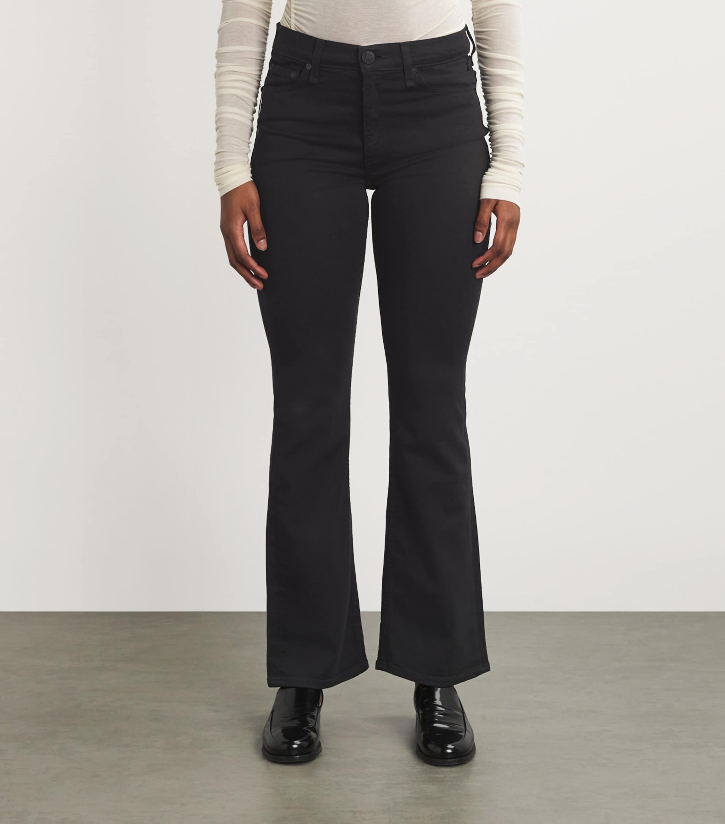 Peyton Mid-Rise Bootcut Jeans BLACK Image 3