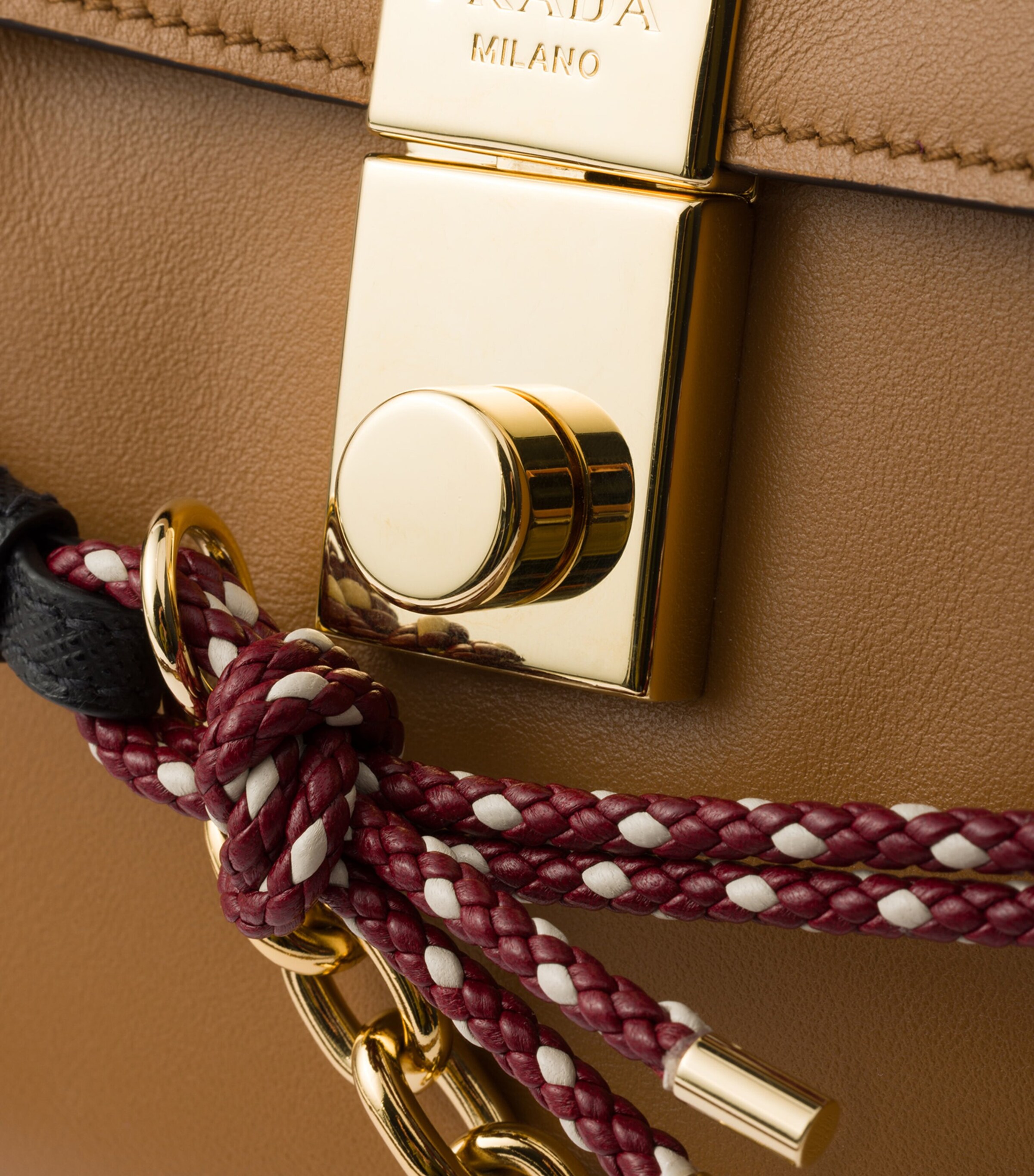 Prada Large Leather Soft Sound Charm Shoulder Bag | Harrods UK