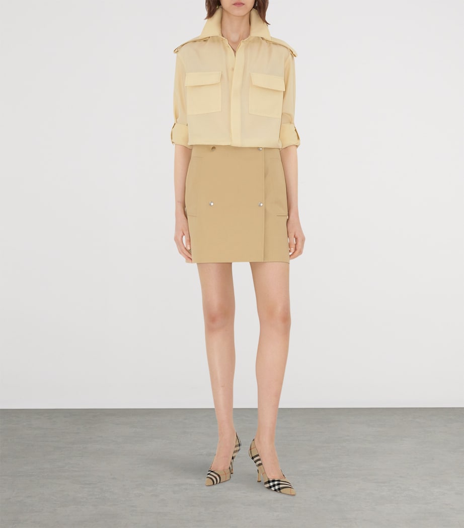 Linen Check Dame Pumps 90 SAND IP CHECK Image 2