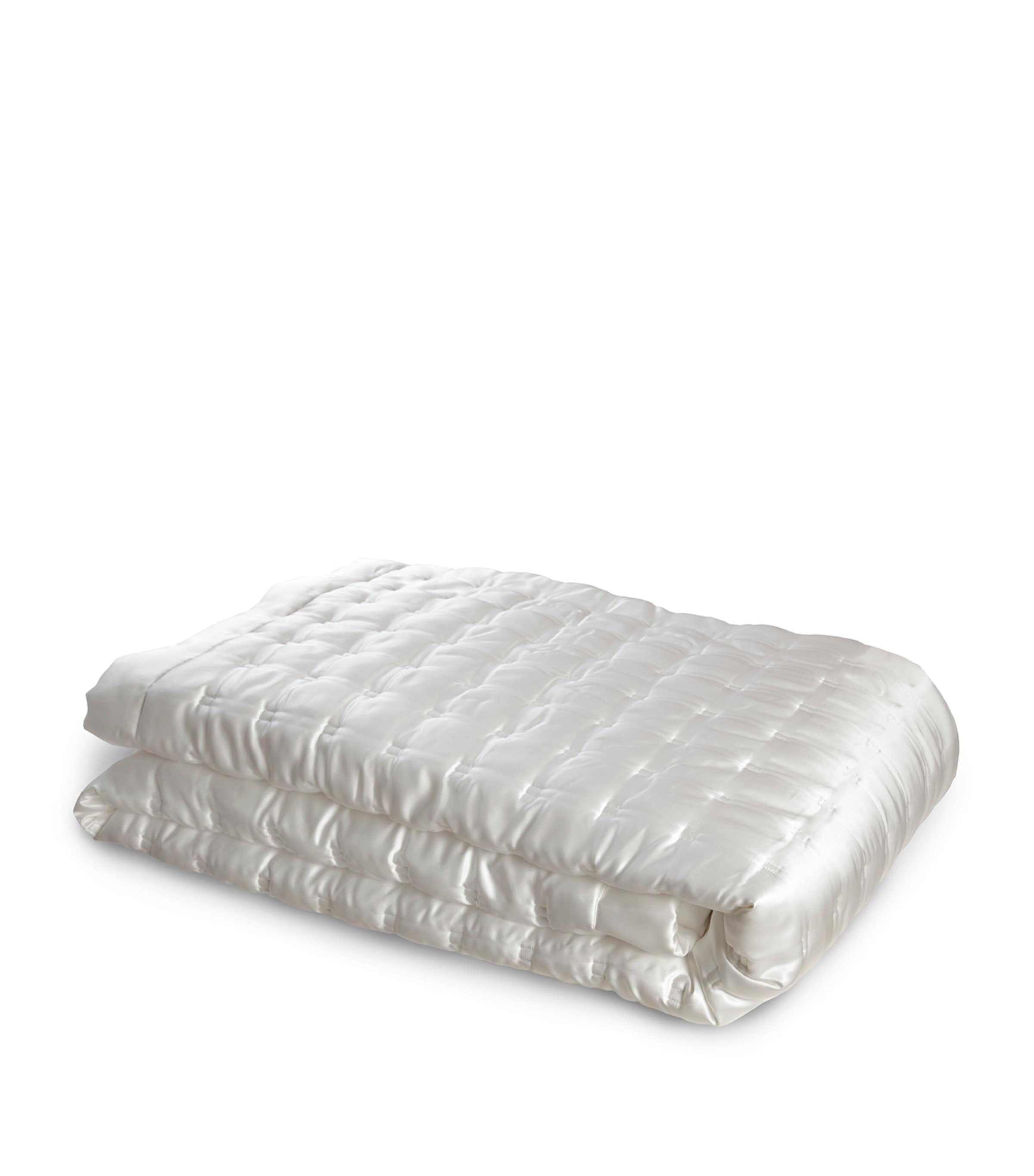 Shop Gingerlily Silk Super King Windsor Bedspread In Ivory