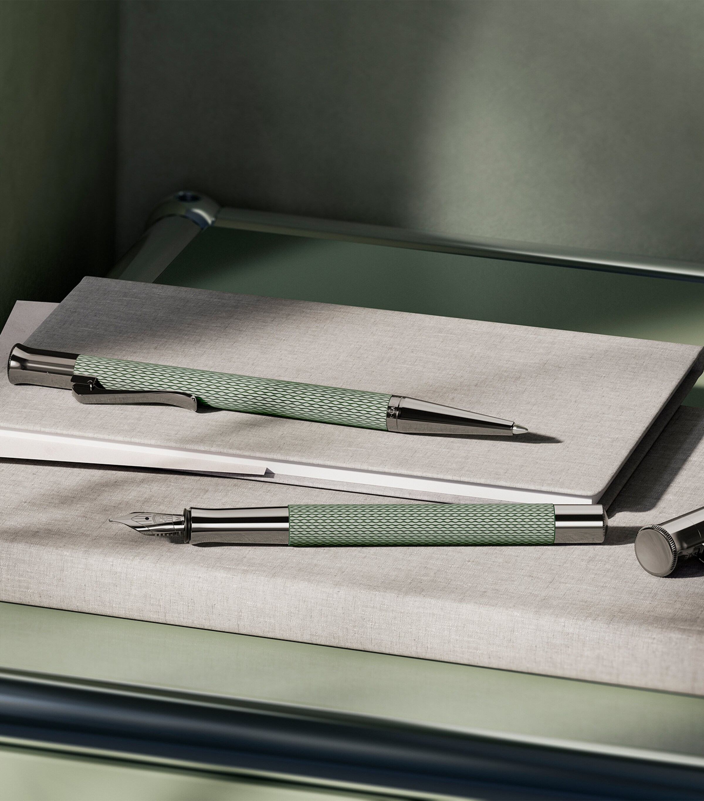 Graf von Faber-Castell Guilloche Fountain Pen Sage Green Image 4