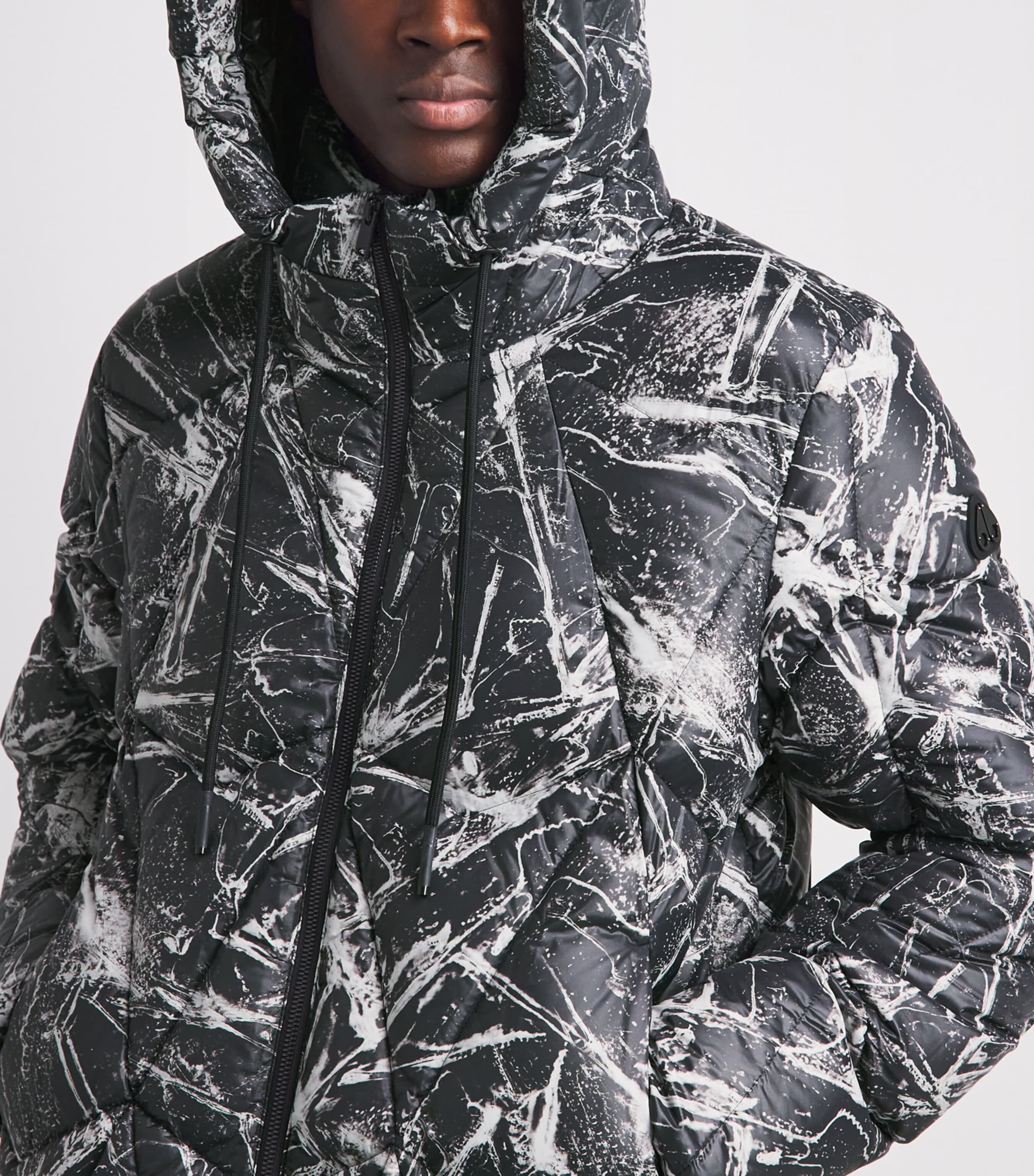 Moose Knuckles Mens Down Iceberg Quilted Jacket Icebreak Aop Image 3