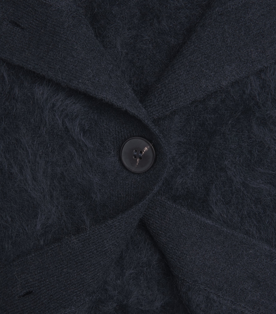 Brushed Cashmere Cardigan INK Image 5