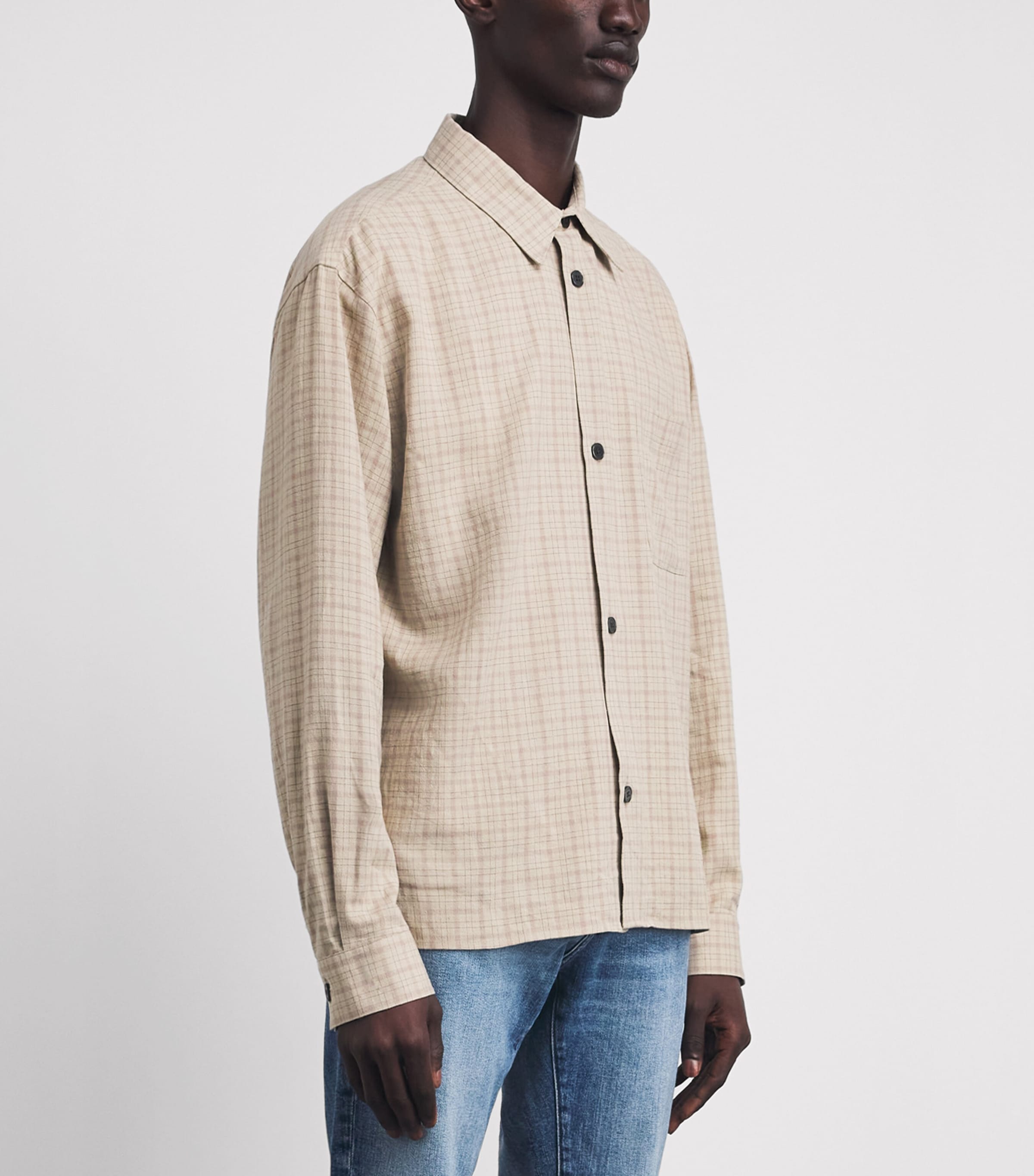 FRAME Mens Plaid Shirt Bepl Image 4