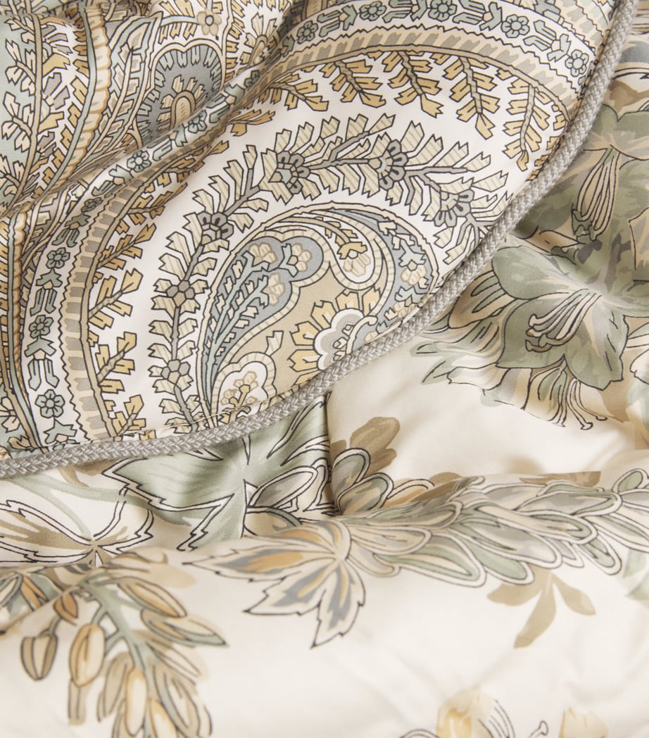 Cotton Quilted Giano Bedspread (270cm x 270cm) PRINT ON BEIGE BASE Image 2