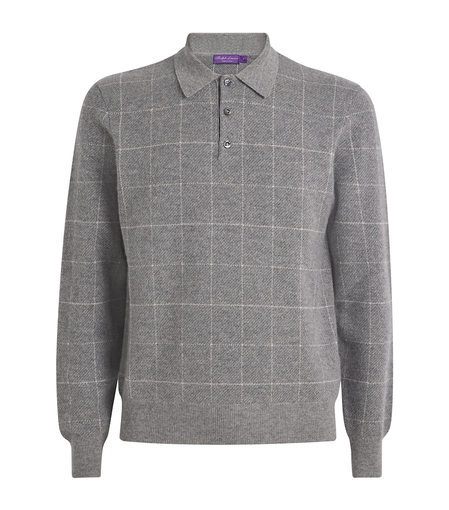 Cashmere Check Polo Shirt GREY MULTI Image 1