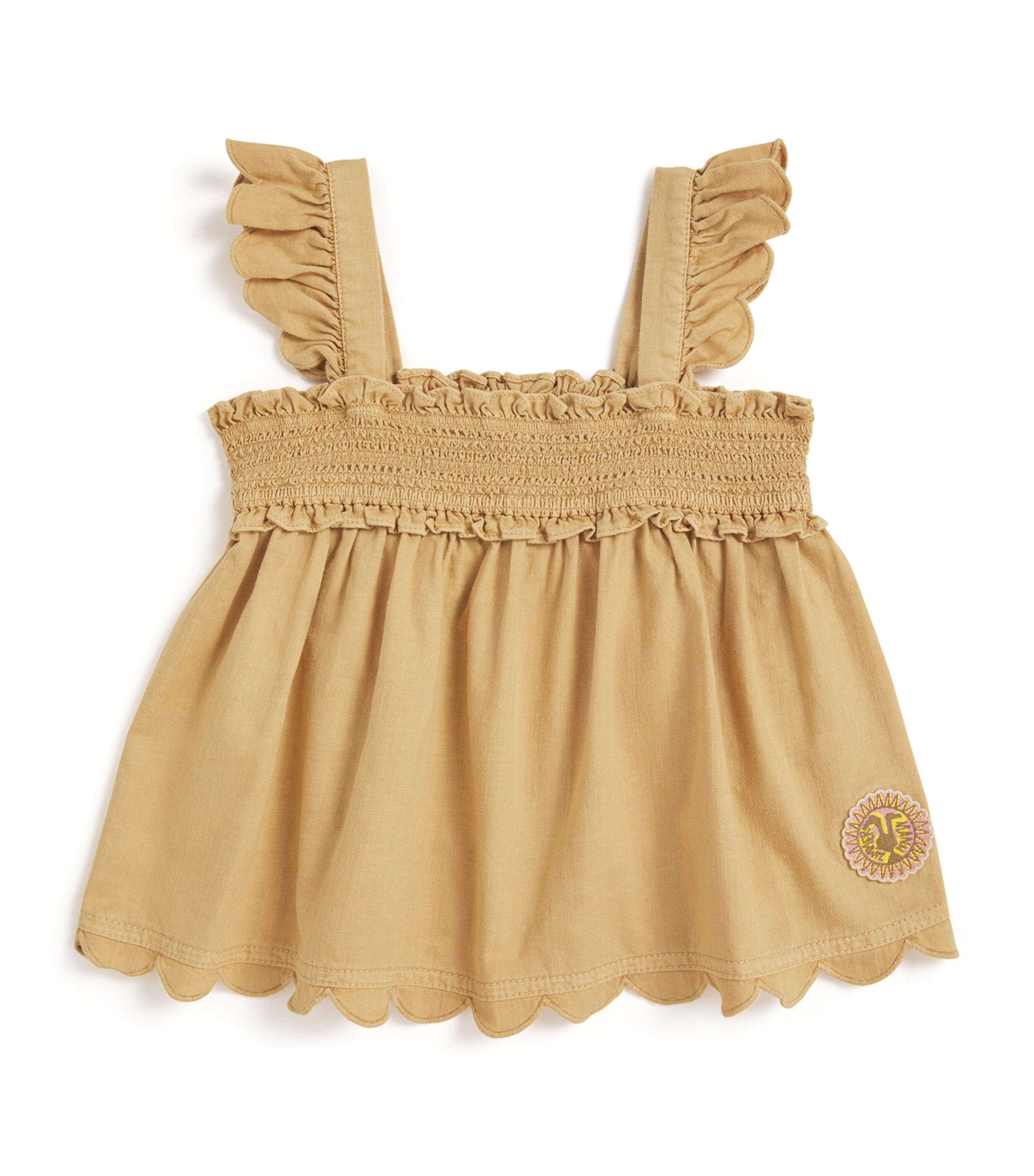 Zimmermann Kids' Denim Wanderlust Blouse In Green