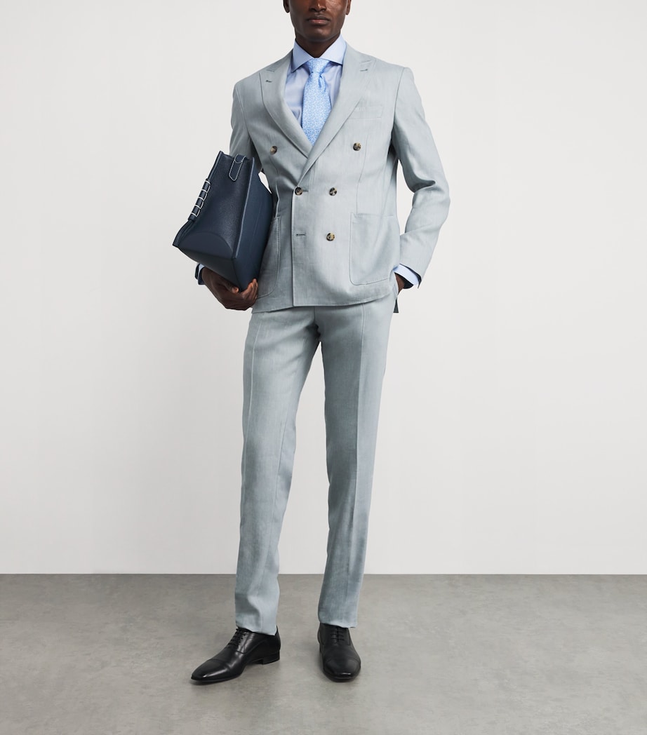 Cotton Signature Oxford Slim Shirt MID BLUE Image 2