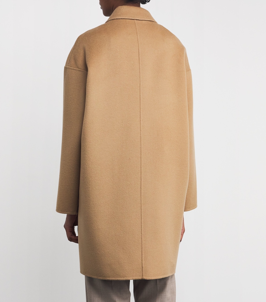 Virgin Wool Double-Breasted Coat CAMEL Image 4