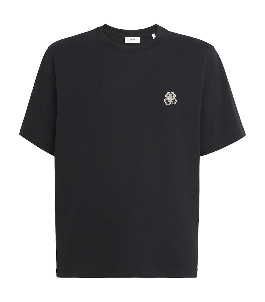 NN.07 Mens Organic Cotton Jett Logo T-Shirt Black Image 1