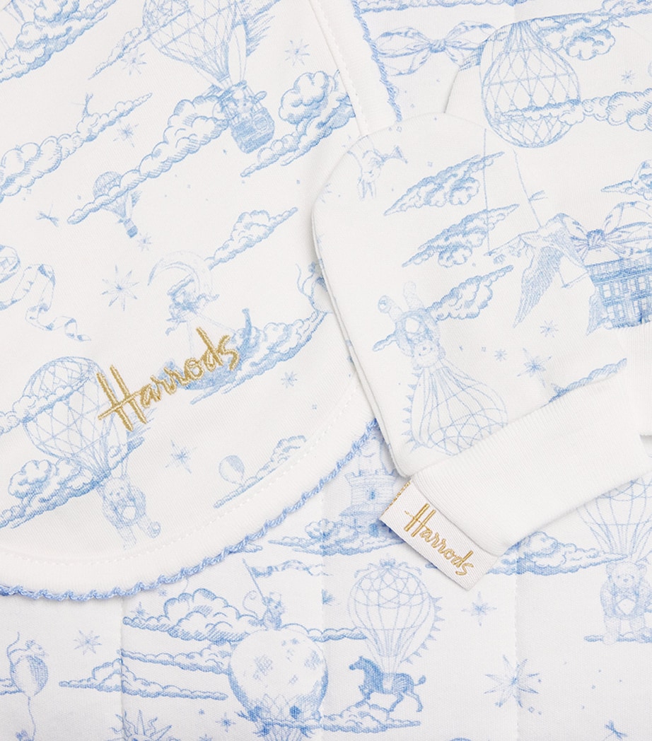 Cotton Jersey Balloon Baby Gift Set (0-18 Months) BLUE Image 3