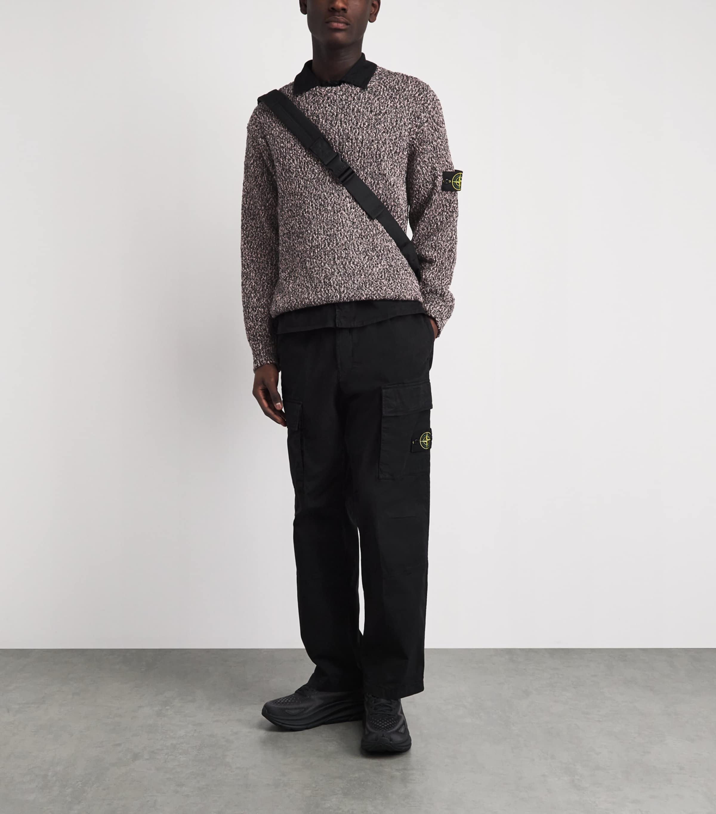 Stone Island Mens Cotton Speckled Sweater Image 2