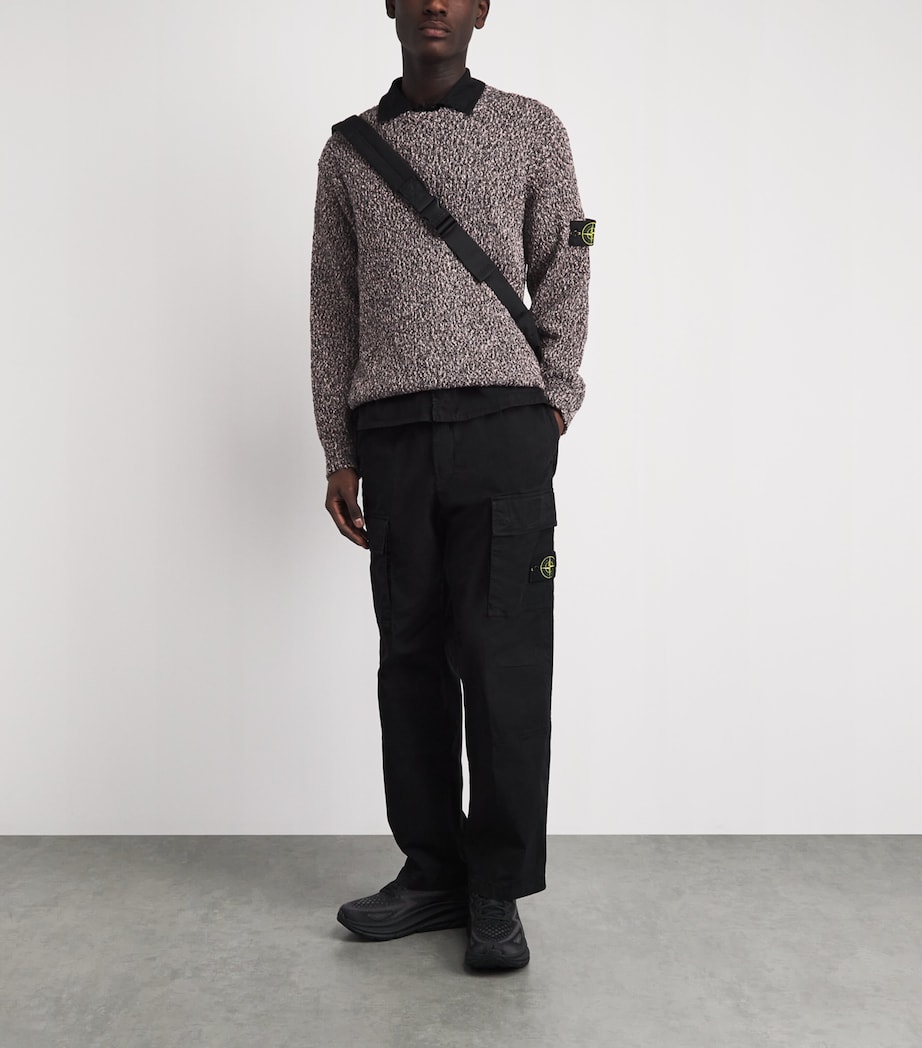 Stone Island Mens Cotton Speckled Sweater Image 2