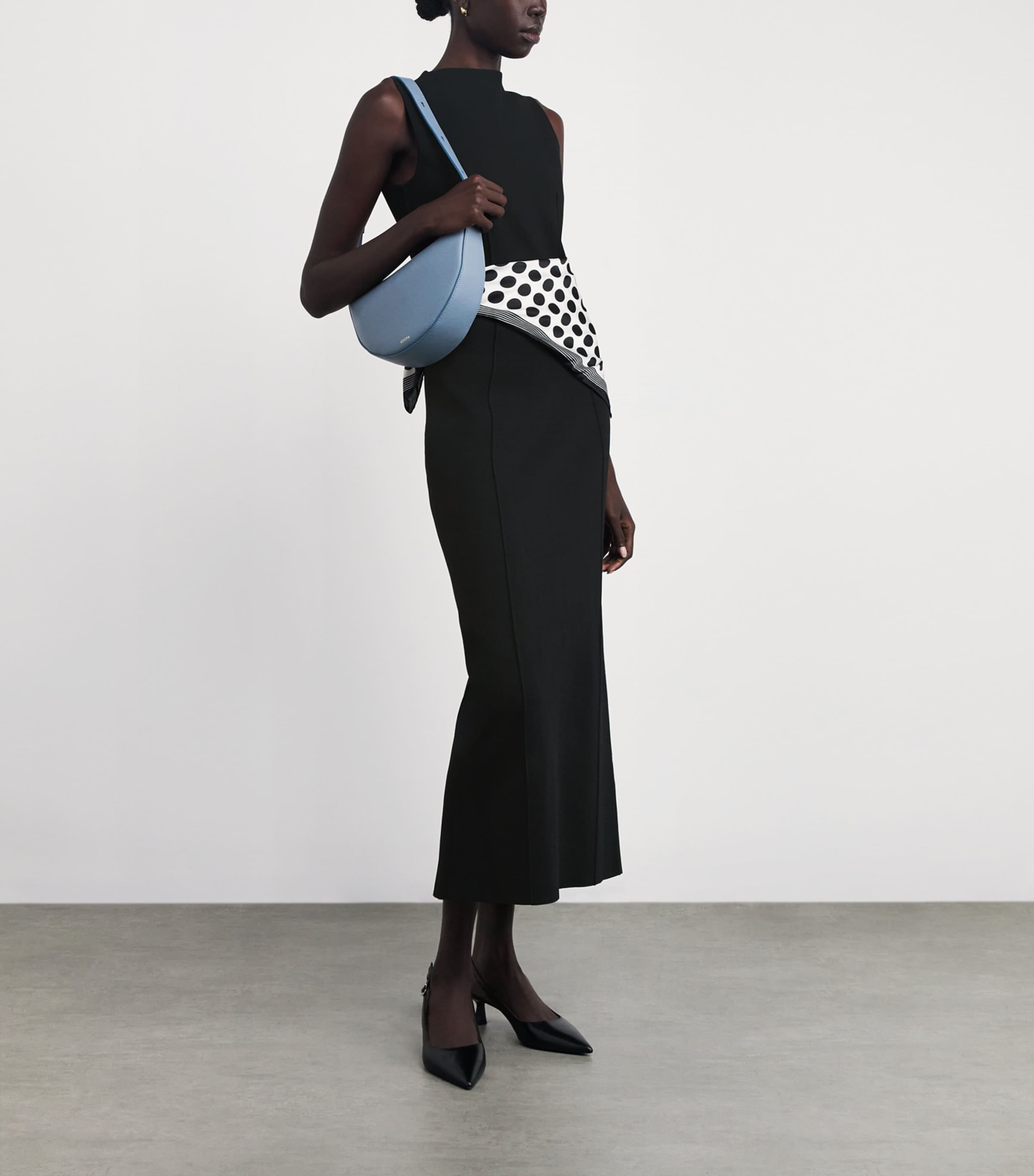 Milano Knit Mille Midi Dress BLACK Image 2