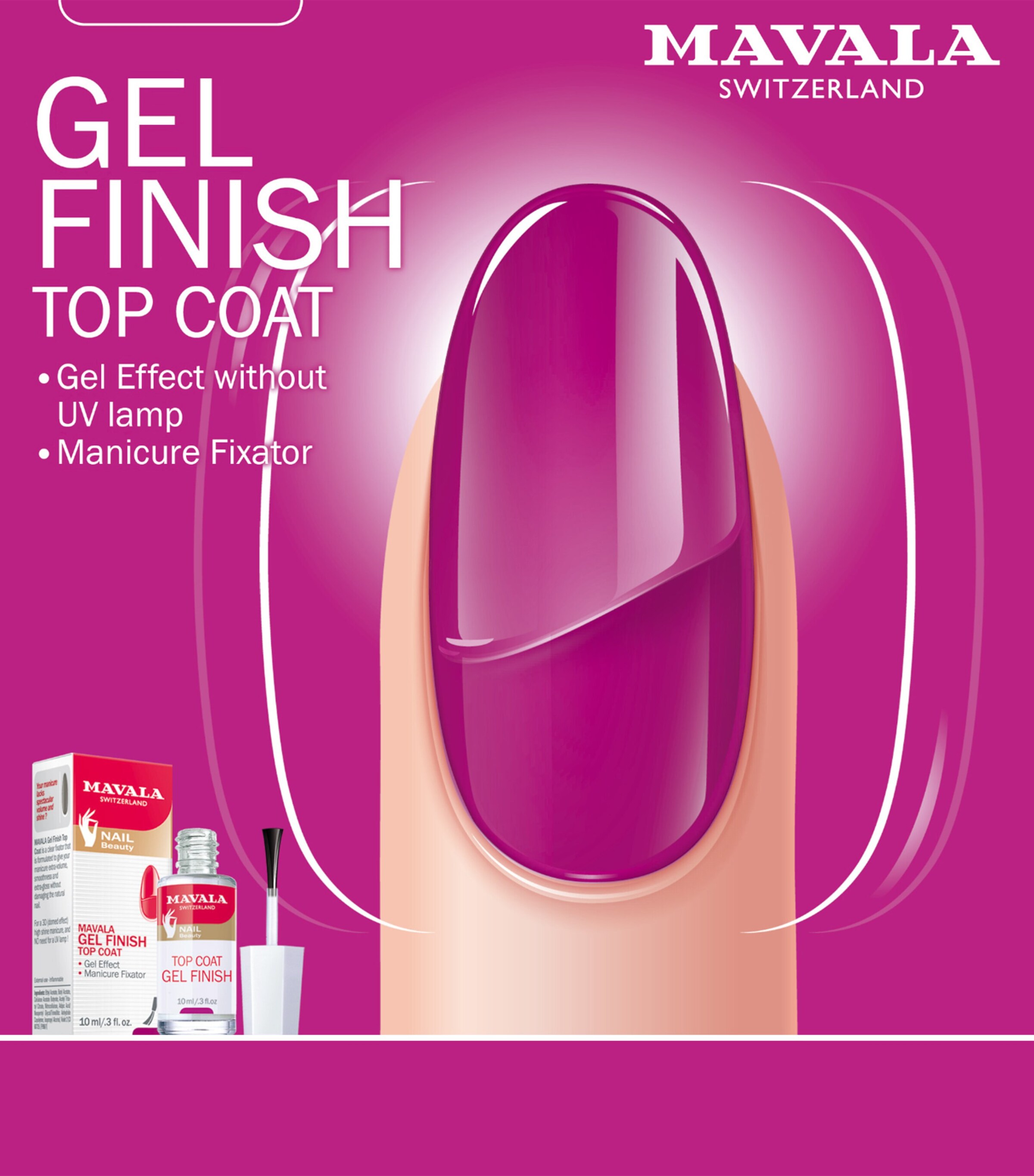 Gel Finish Top Coat (10ml) NO COLOUR Image 3