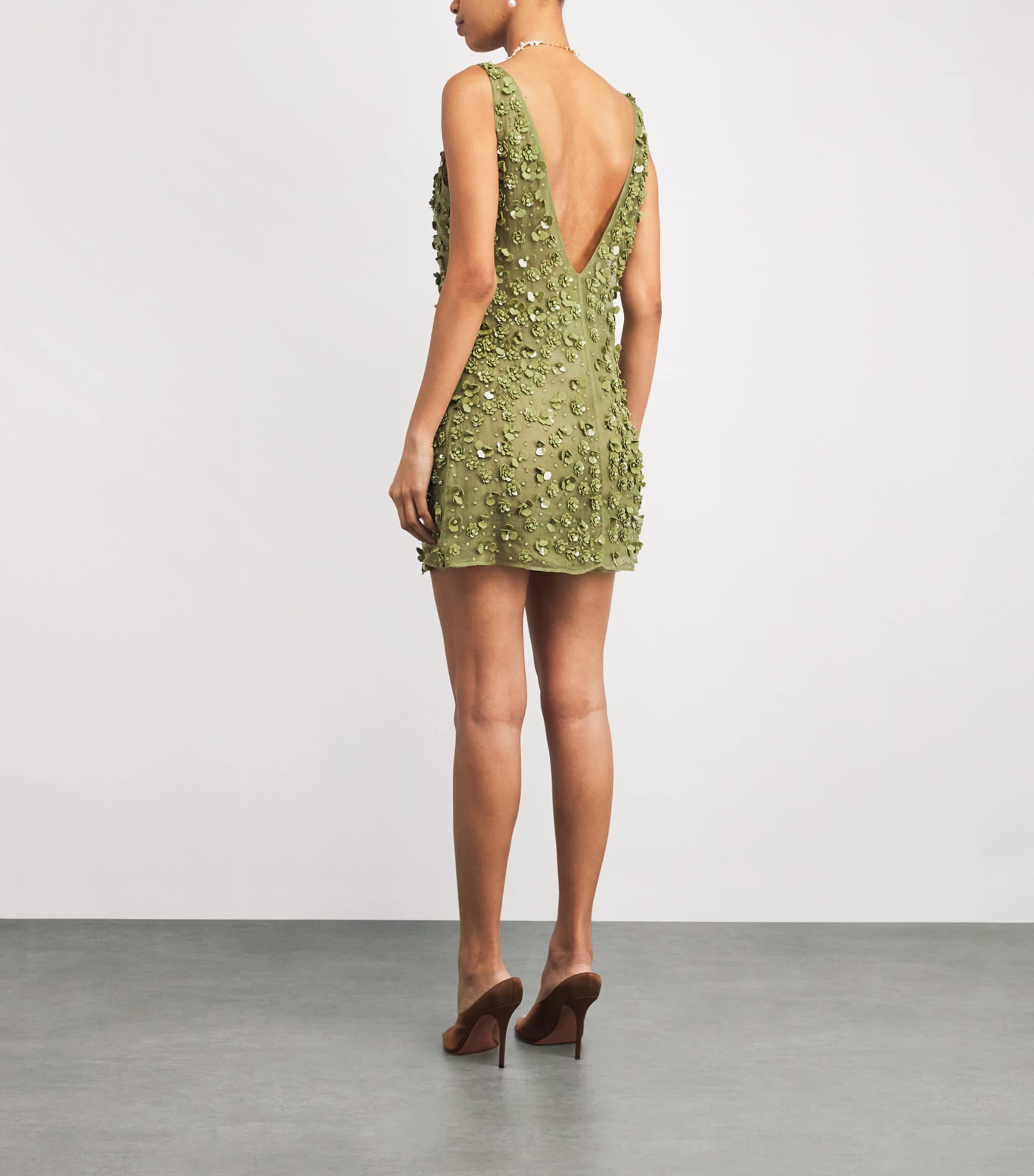 Silk Embellished Sapphira Mini Dress PASTURE Image 3