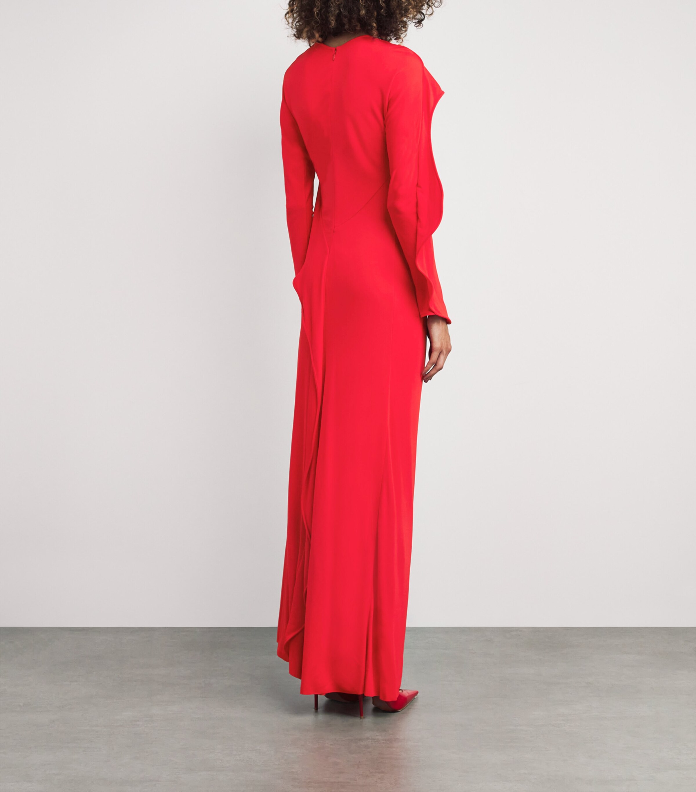 Jersey Draped Gown 1 CAYENNE Image 3