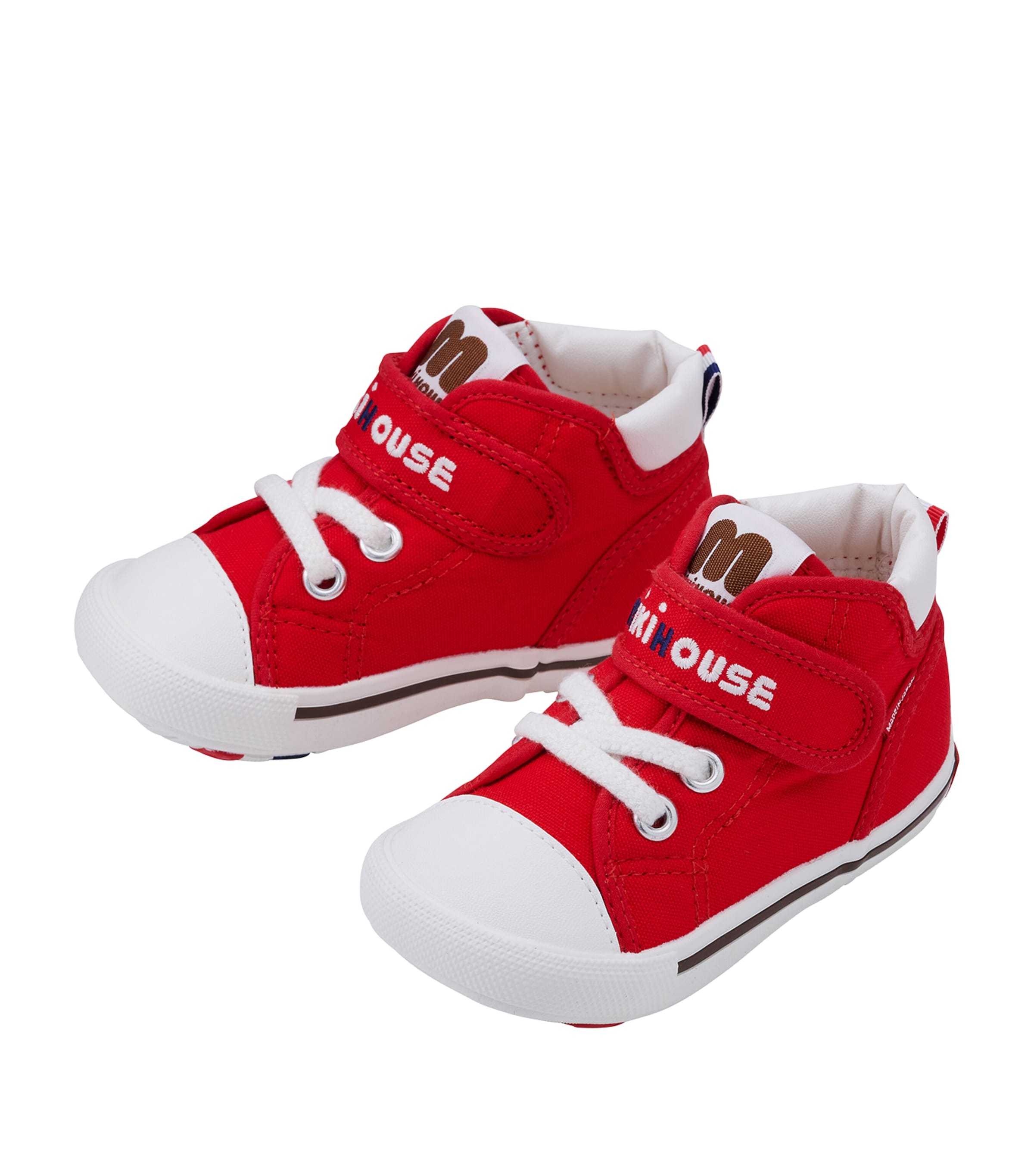 Miki House Velcro High-Top Sneakers | Baby Clothing | Baby Shoes | Trainers | Designers | Miki House