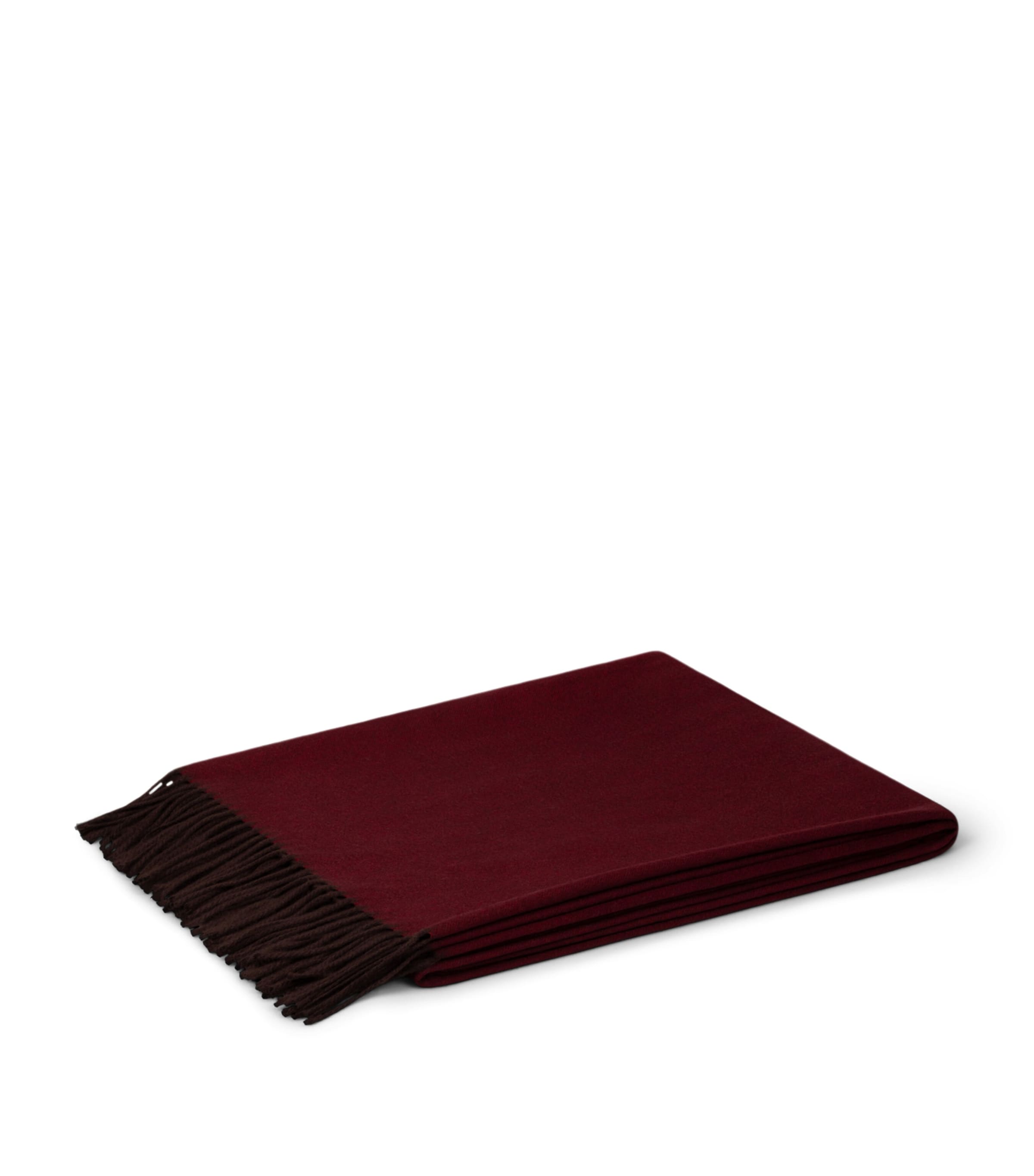 Begg x Co Cashmere Arran Solid Throw (147cm x 183cm) Merlot Image 3