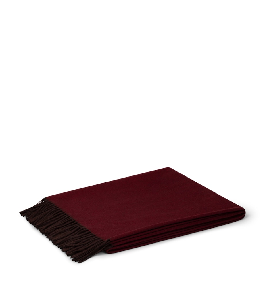 Begg x Co Cashmere Arran Solid Throw (147cm x 183cm) Merlot Image 3