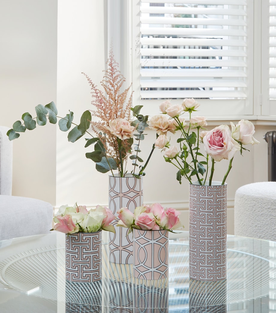 O.W.London Tall Bone China Loop Vase (22.5cm) Blush Image 5