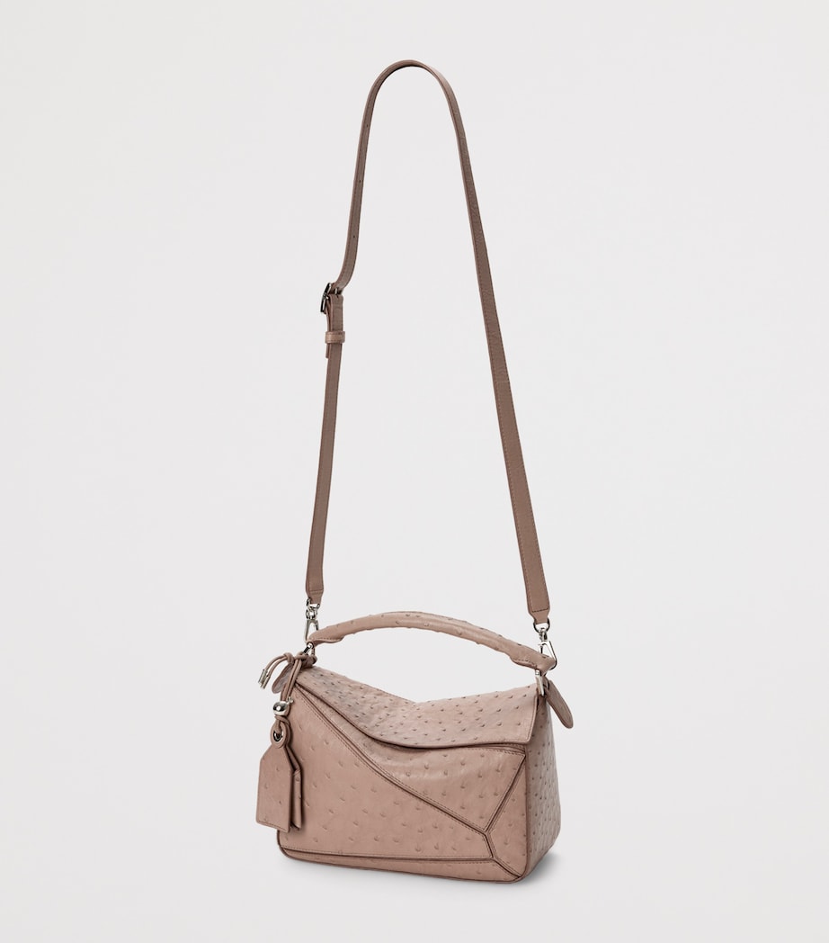 Small Leather Puzzle Top-Handle Bag TAUPE Image 10