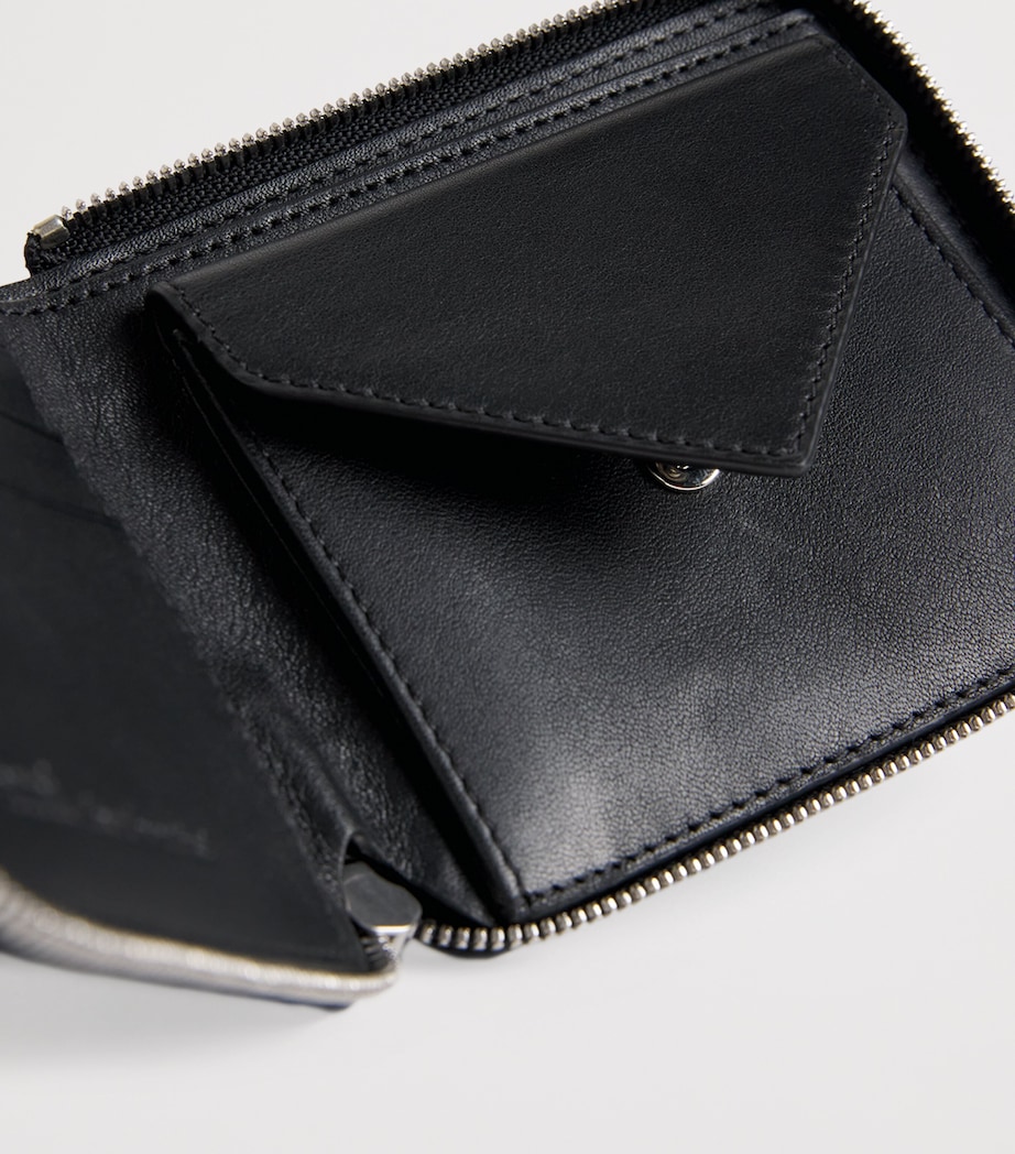 Leather Zipped Wallet BLACK Image 3