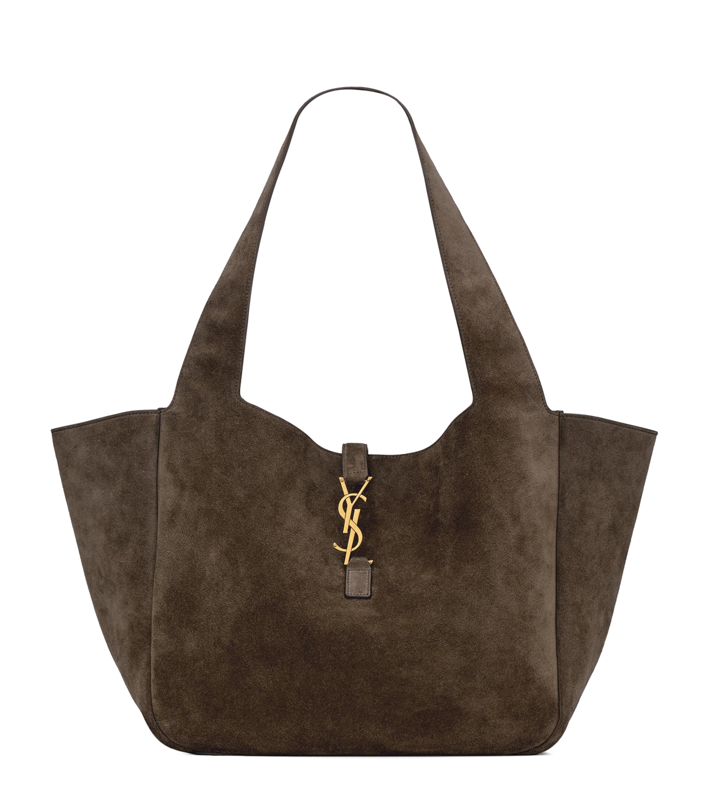 Saint Laurent Le 5 A 7 Bea Suede Tote Bag In Green