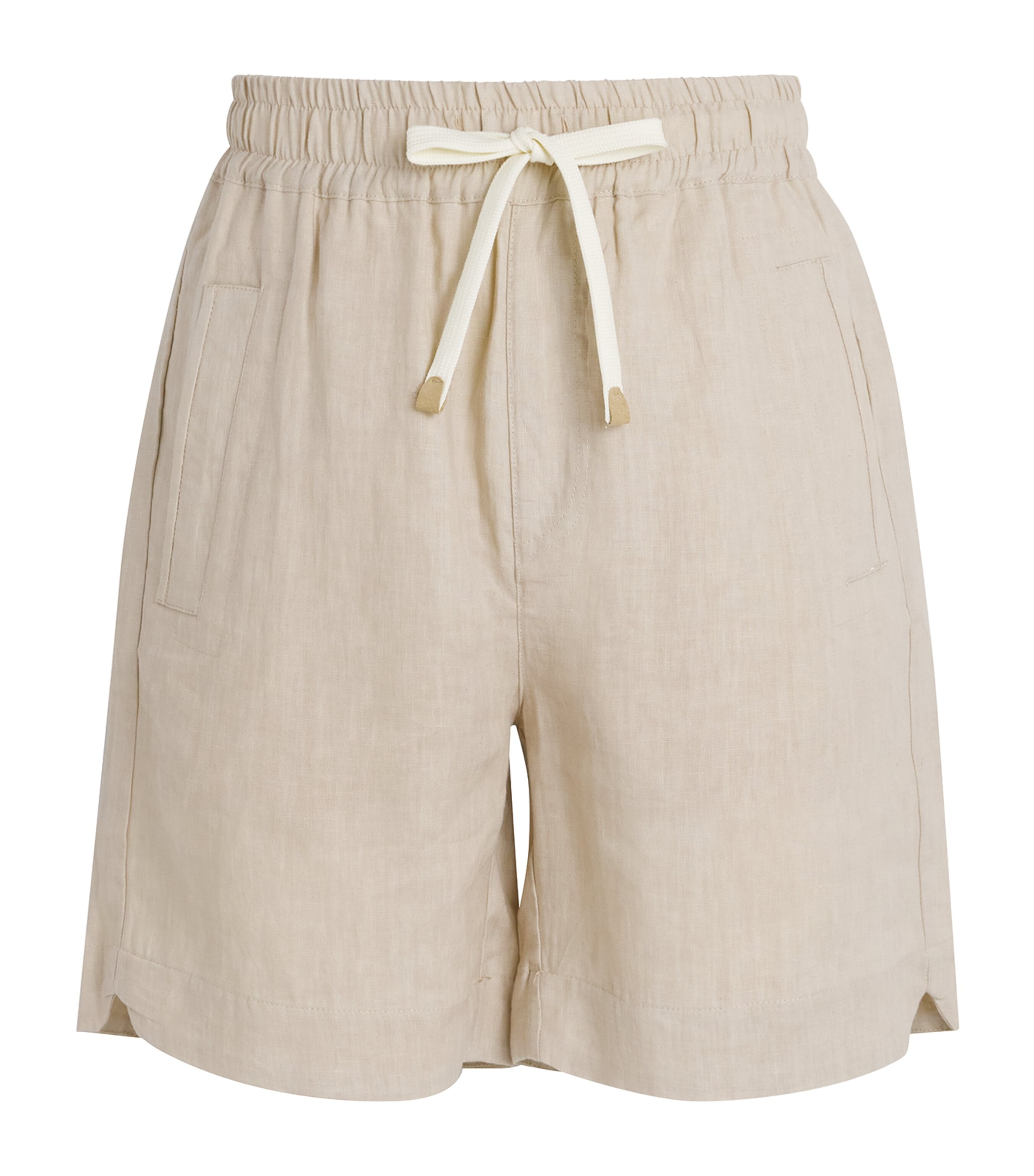 Eleventy Mens Linen Drawstring Bermuda Shorts Sabbia Image 1