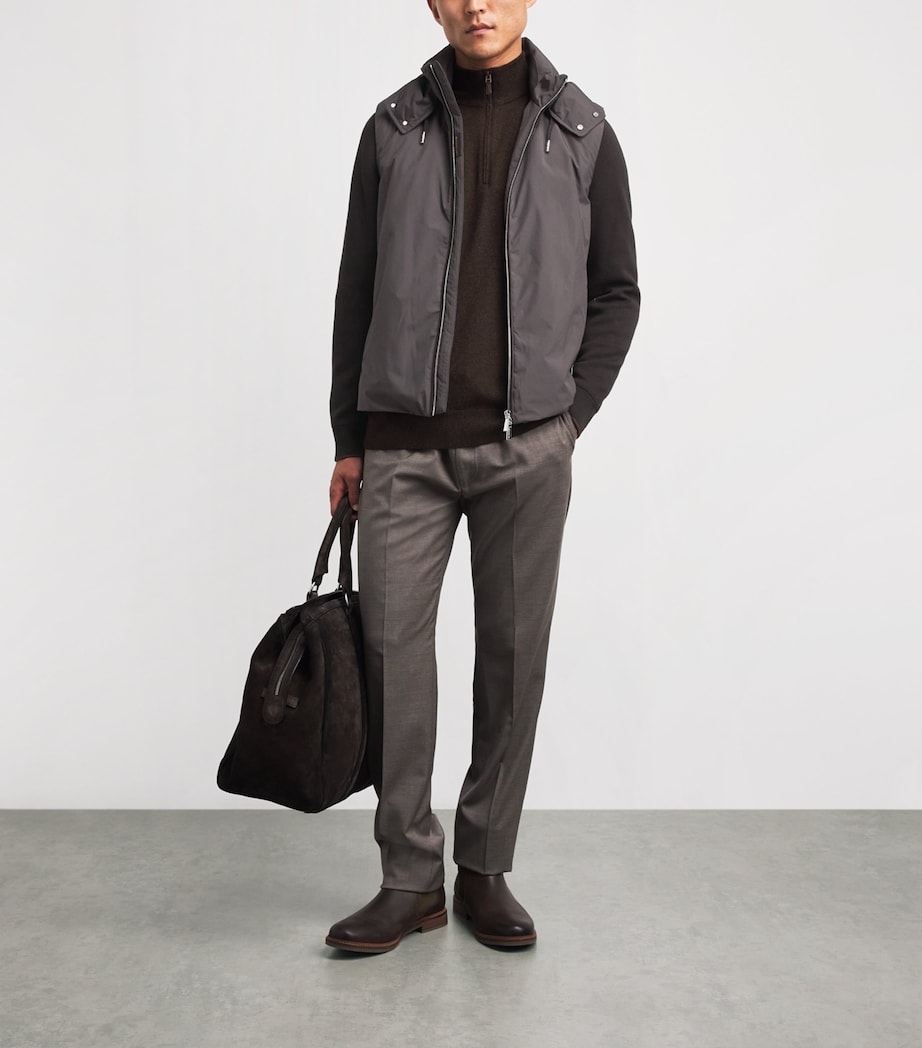 Moorer Mens Down Evan Bomber Jacket Moro Image 2