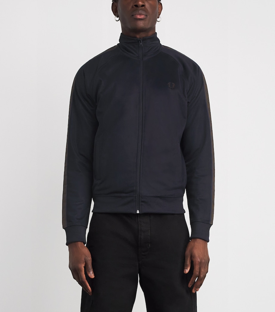 Contrast-Tape Track Jacket 40A NAVY/BURNTOBACCO Image 3