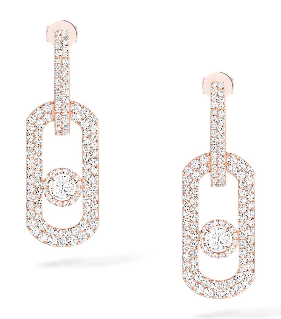 Messika So Move Rose Gold and Diamond XL Pavé Earrings (2.12ct) Pink Gold Image 1