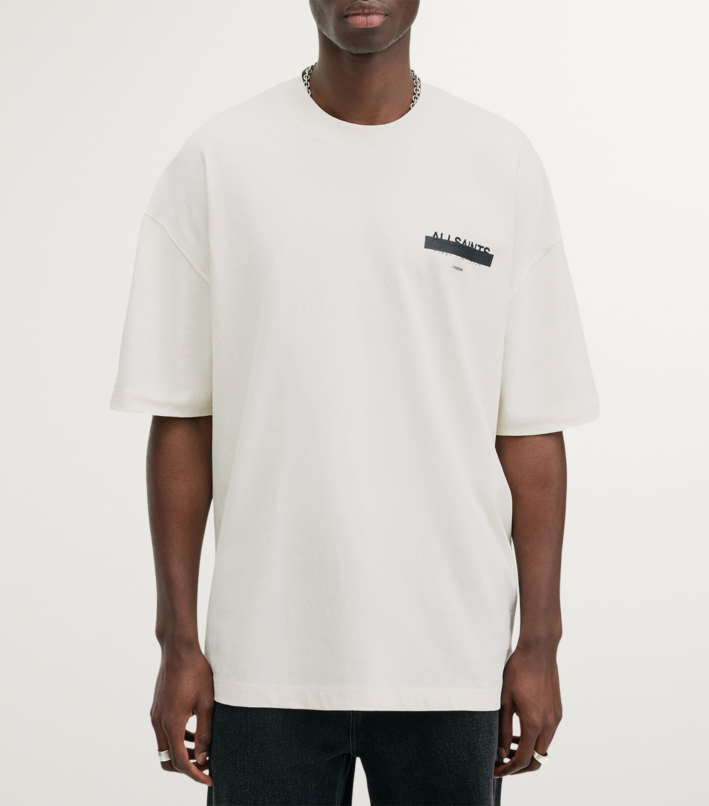 Organic Cotton Redact T-Shirt ASHEN WHITE Image 2