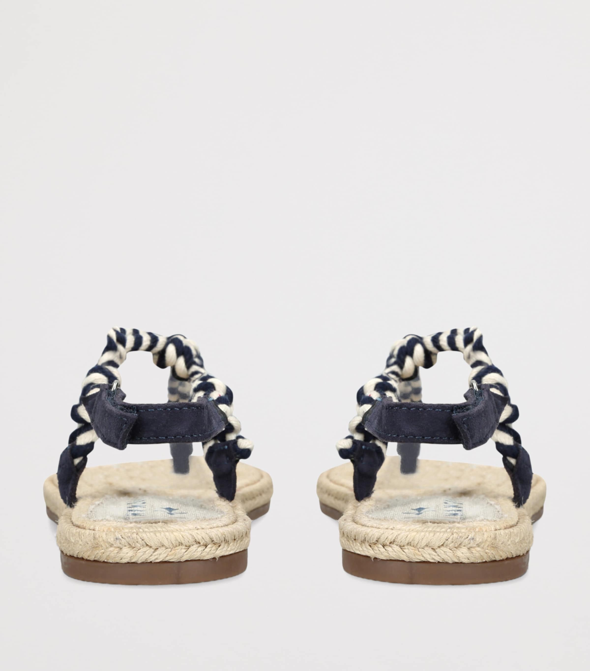 Manebi Rope Flat Sandals White/navy Image 2