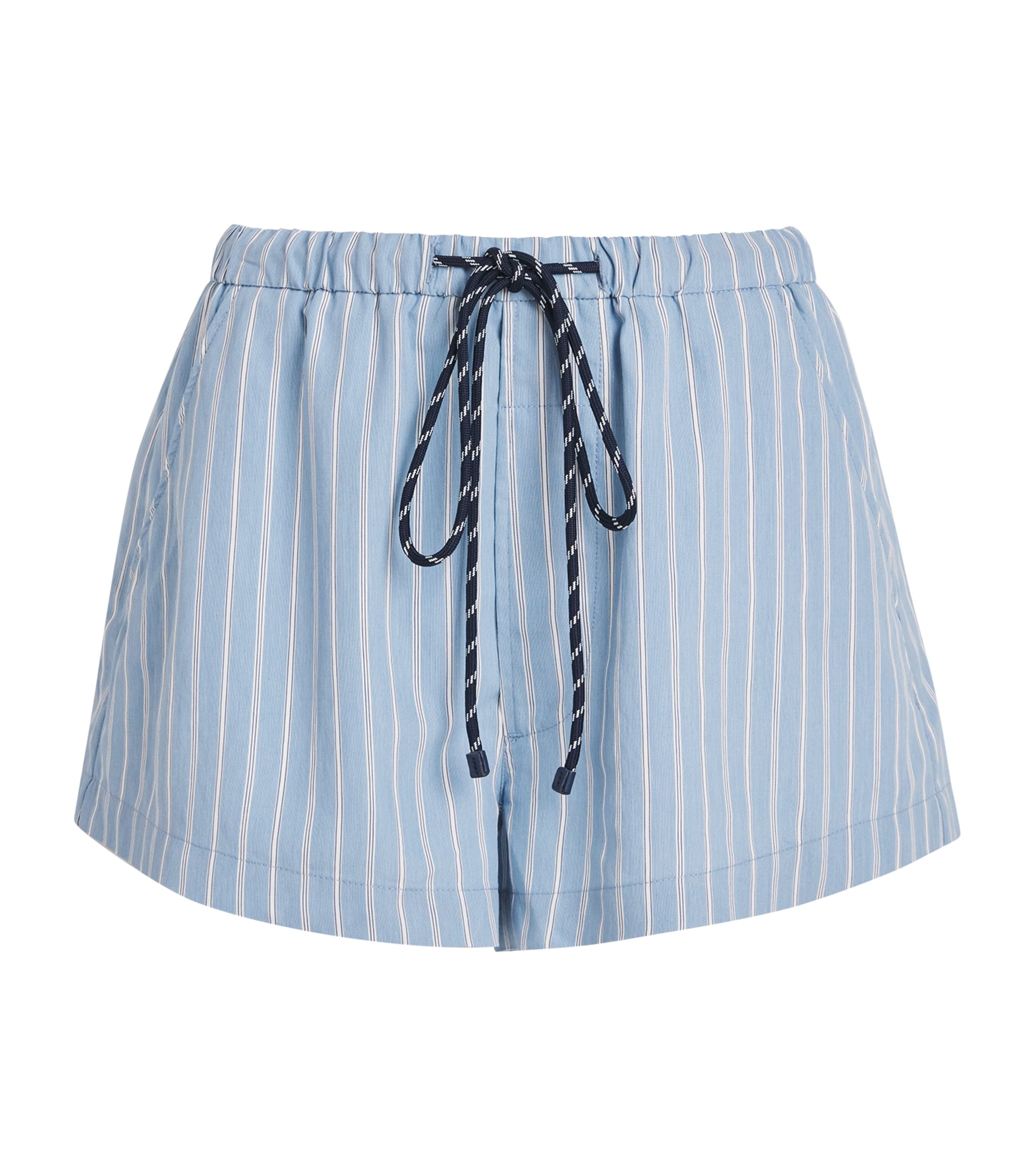 Citizens of Humanity Womens Stripe Este Drawstring Shorts Capri Strip Image 1